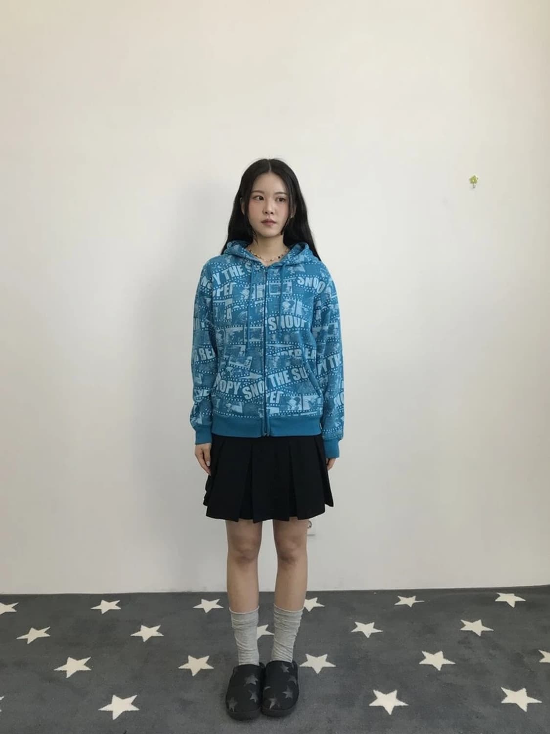 Snoopy Peanuts All Over Zip Hoodie 상품이미지1