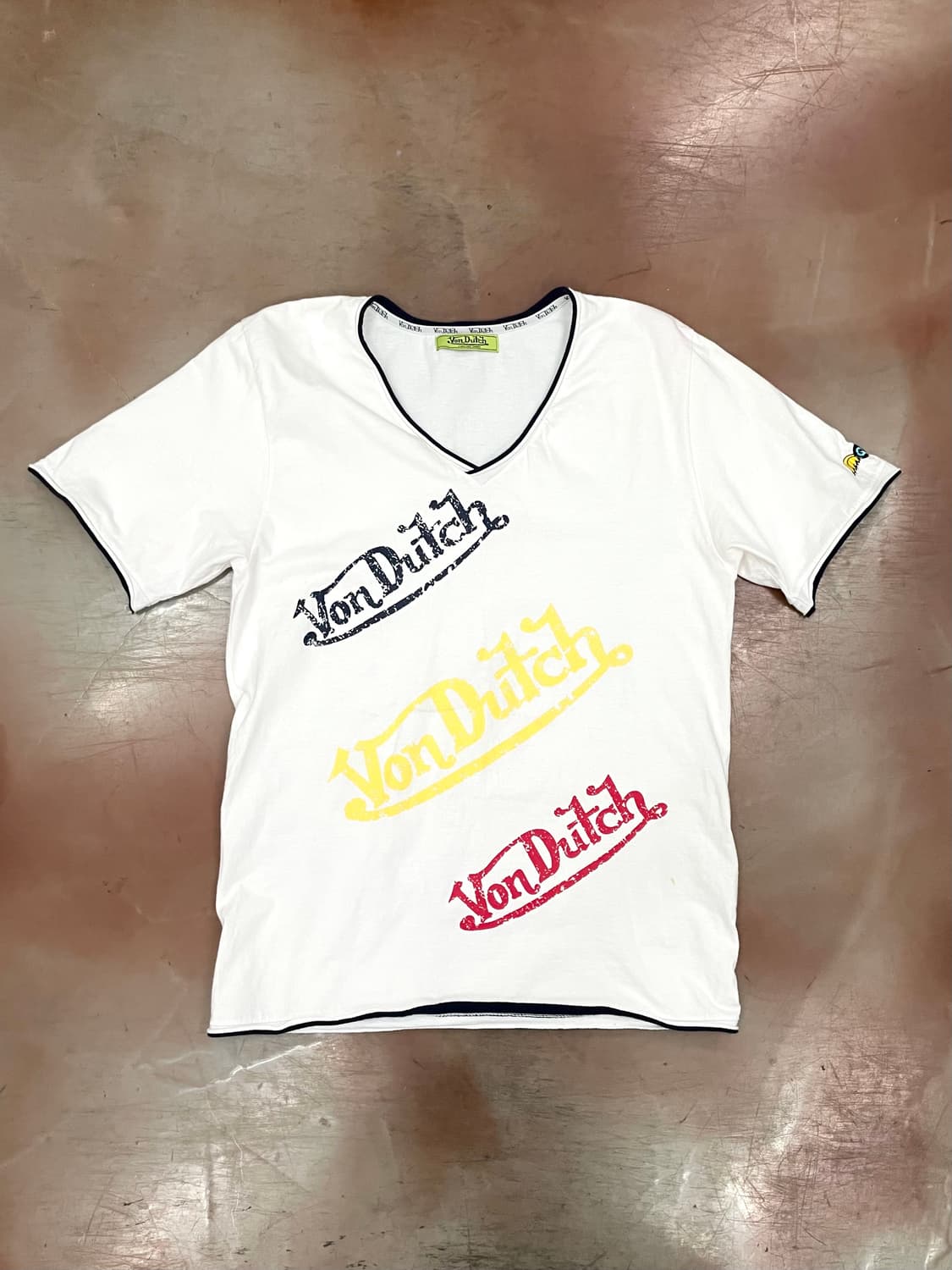 vondutch Printing V-neck T-shirt 상품이미지3