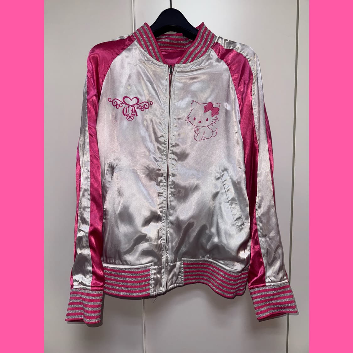 산리오 챠밍키티 리버시블 핑크 스카잔 (빈티지 데드스탁) 상품이미지2