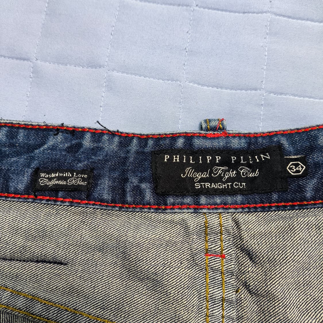 [34] Philipp Plein 디스트로이드 스트레이트 데님 진 상품이미지10