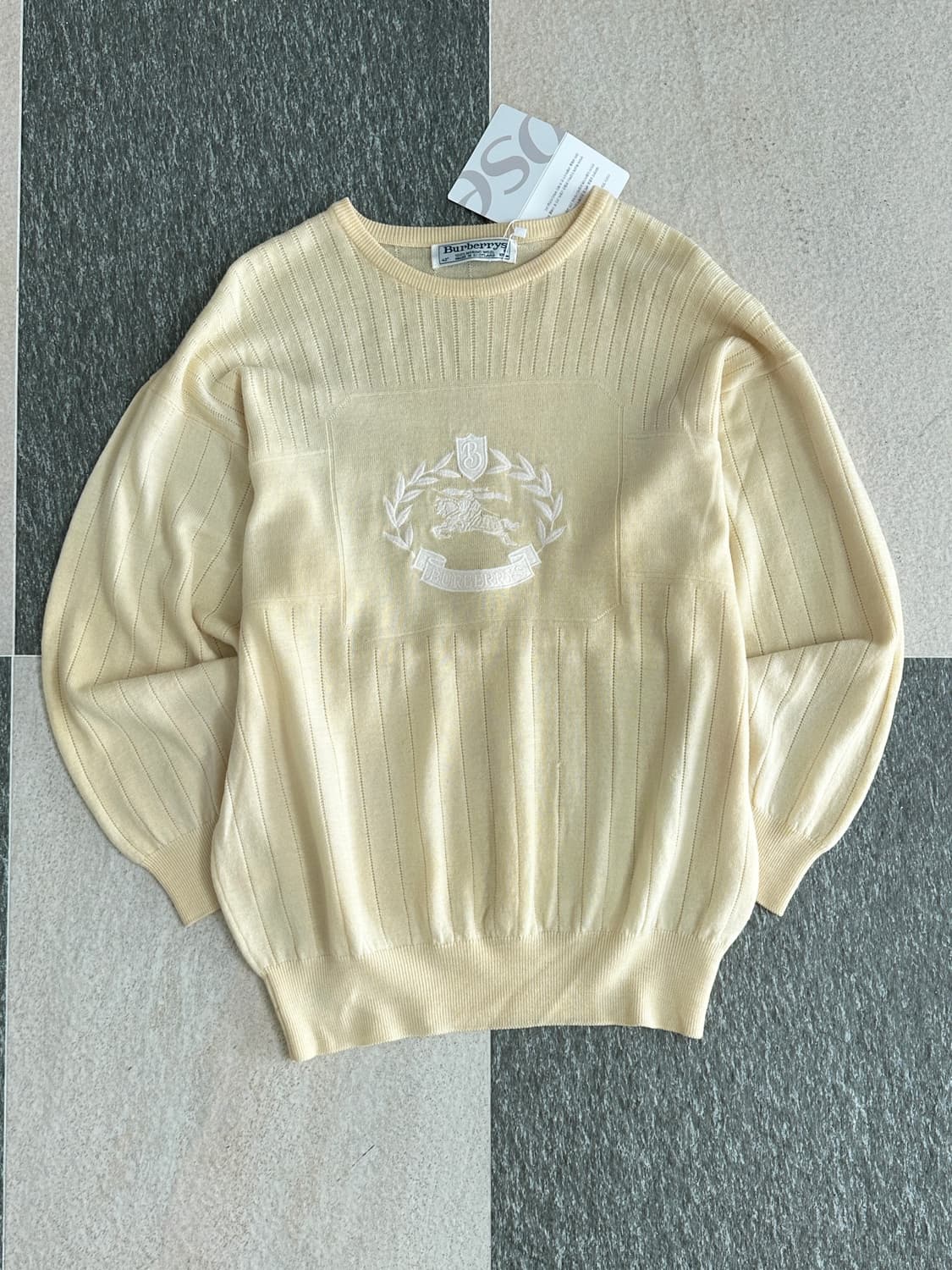버버리 90s 빅로고 메리노울 니트  상품이미지4