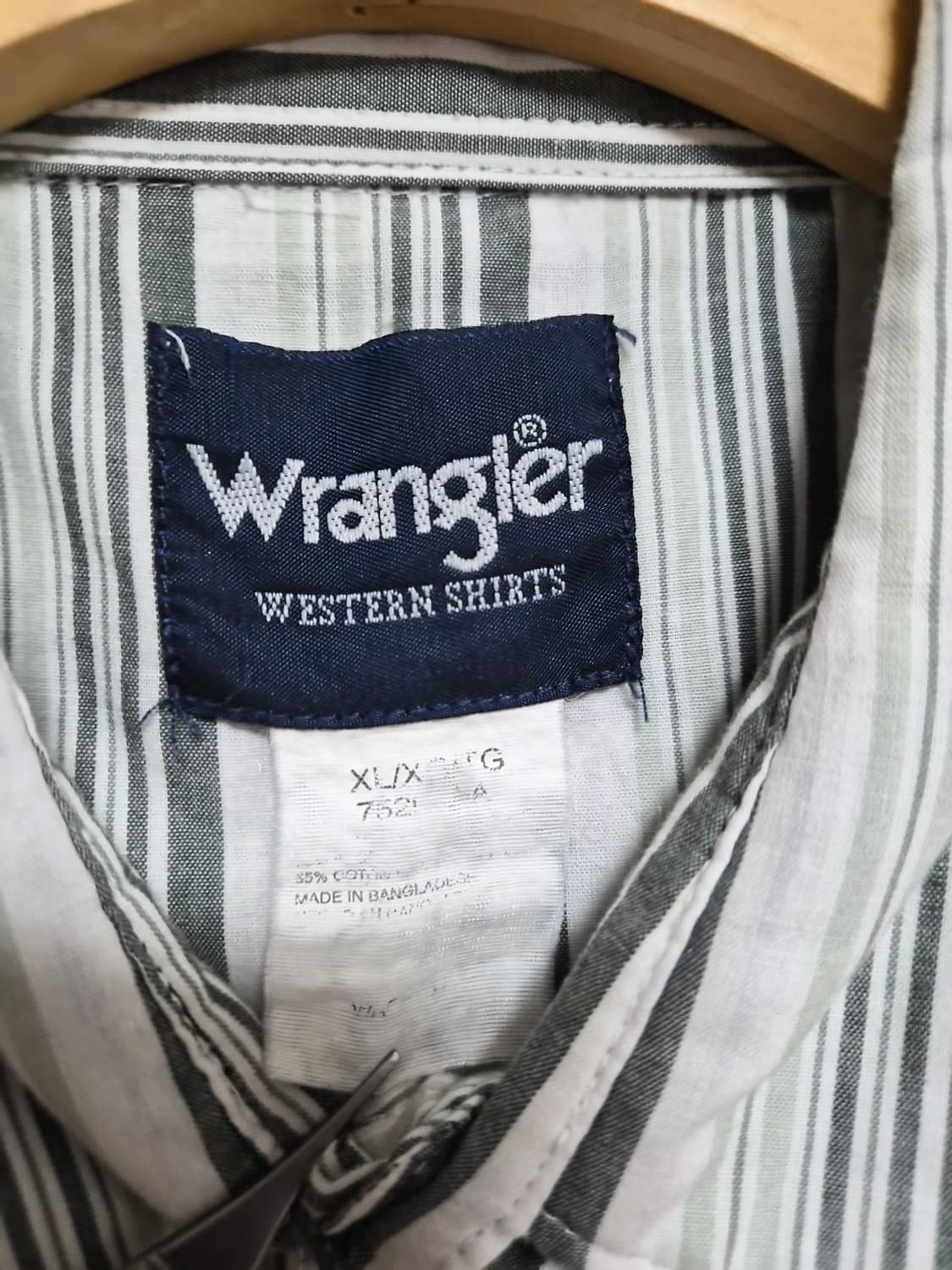 랭글러Wrangler 스트라이프 웨스턴 셔츠 XL사이즈 - S297 상품이미지4