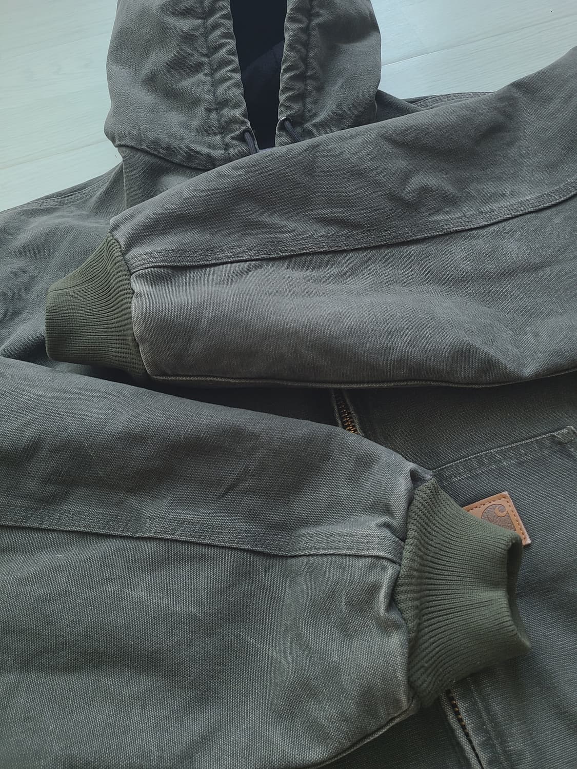 칼하트 j130 액티브 자켓 mos 모스그린 판매 상품이미지5