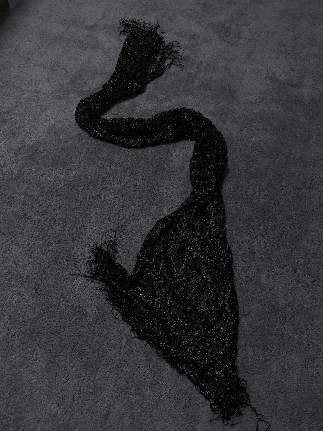 Vintage V-kei,punk black&silver muffler 상품이미지1