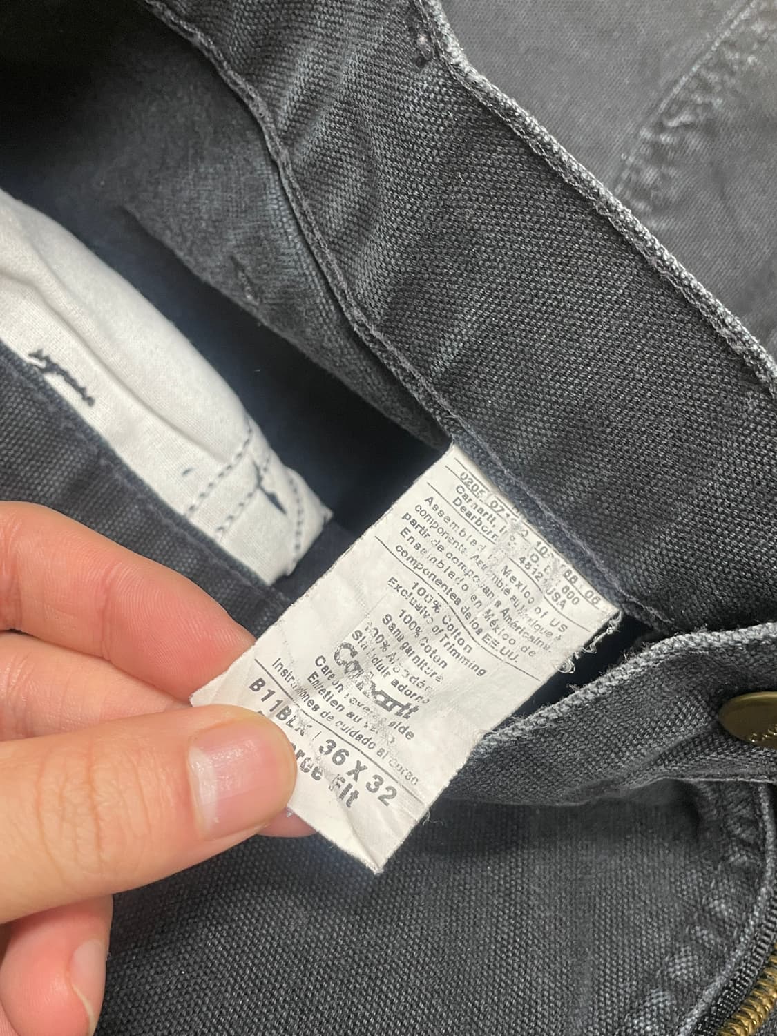 (36x32) 칼하트 싱글니 블랙 상품이미지3