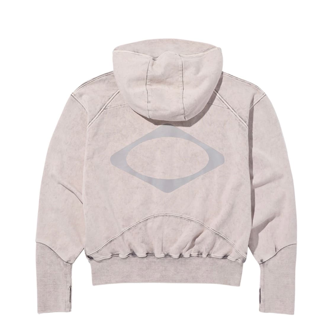 미스치프 후드집업 빅 포켓 후드 블리치드 핑크 그레이 상품이미지2