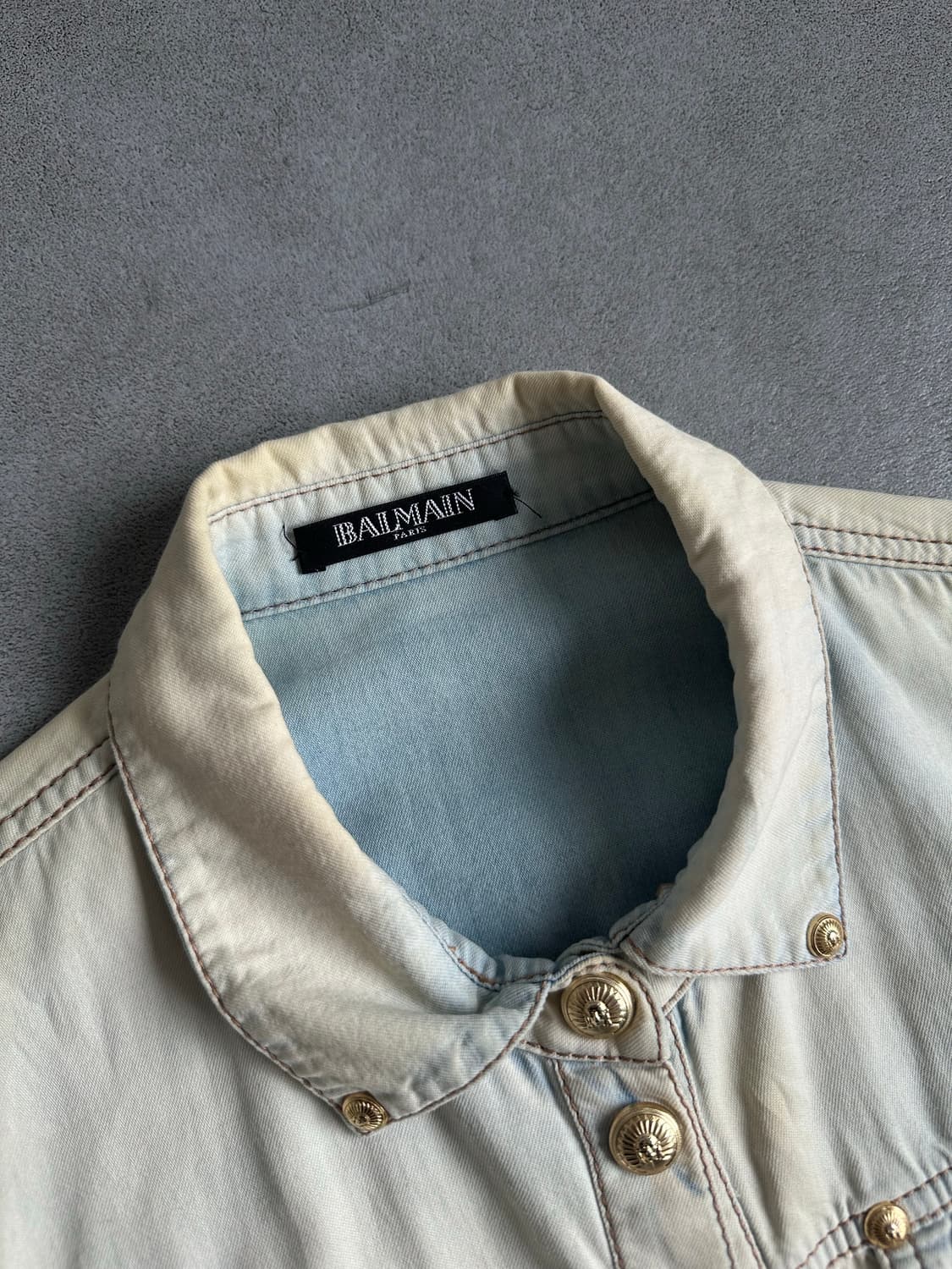 발망 아카이브 블리치 데님 셔츠 상품이미지4