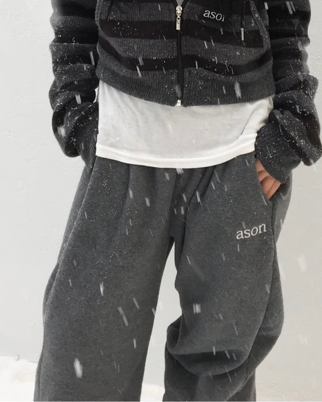 애즈온 차콜 조거팬츠 MILO TERRY JOGGER PANTS 상품이미지1