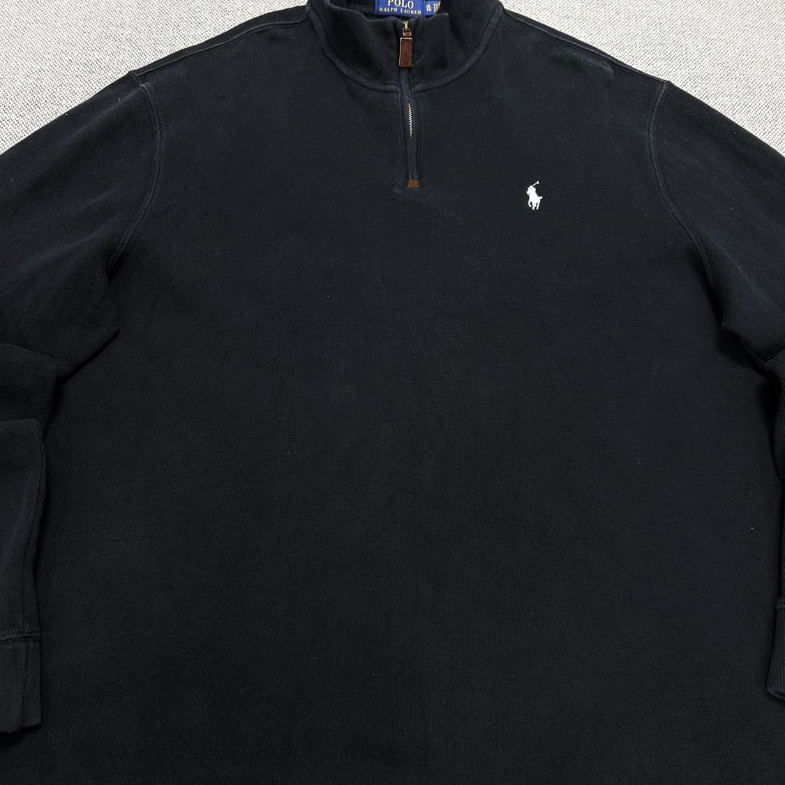 폴로 하프집업 블랙 코튼니트(XLT) 상품이미지4