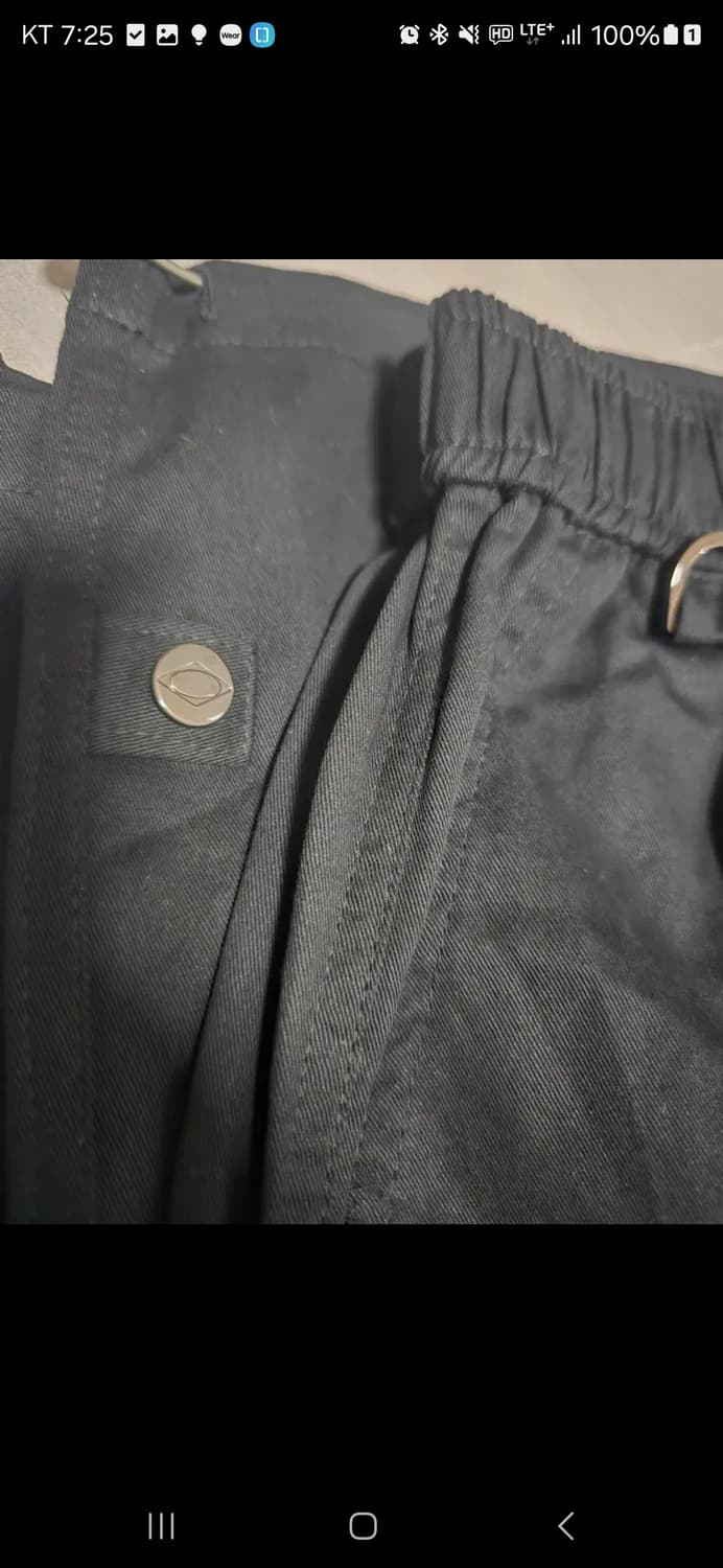 미스치프 드로우스트링 카고 팬츠 블랙m  상품이미지5