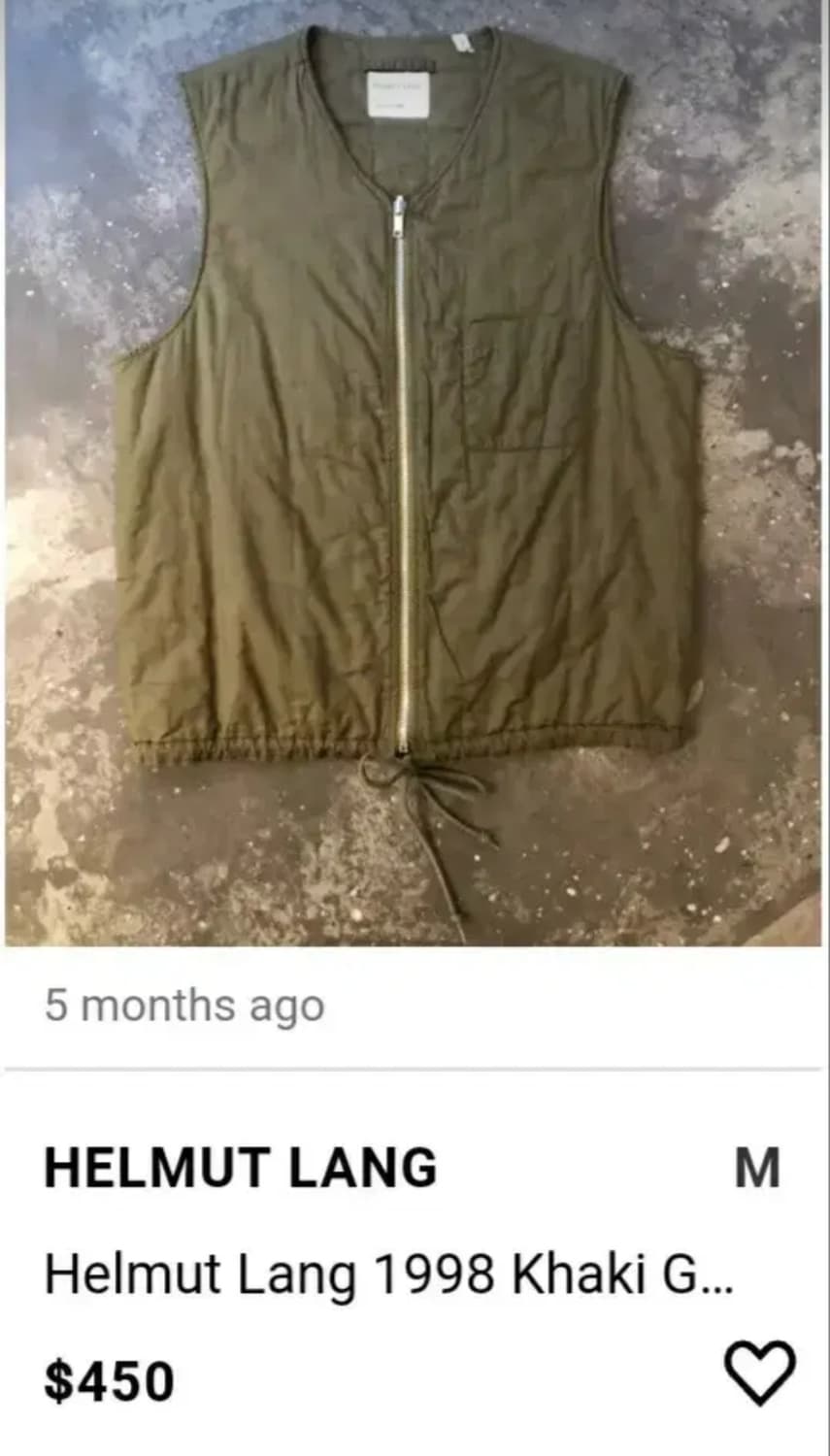 HELMUT LANG 'aw 1998'
Reversible Vest  상품이미지8