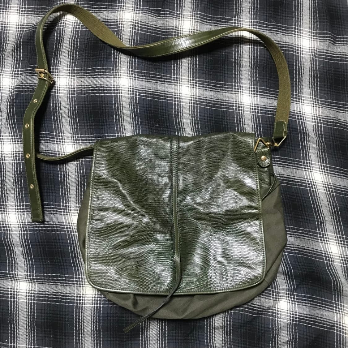 재팬 osam 복조리 카키 리얼 레더 투웨이백 2개 세트 남녀 공용 상품이미지1