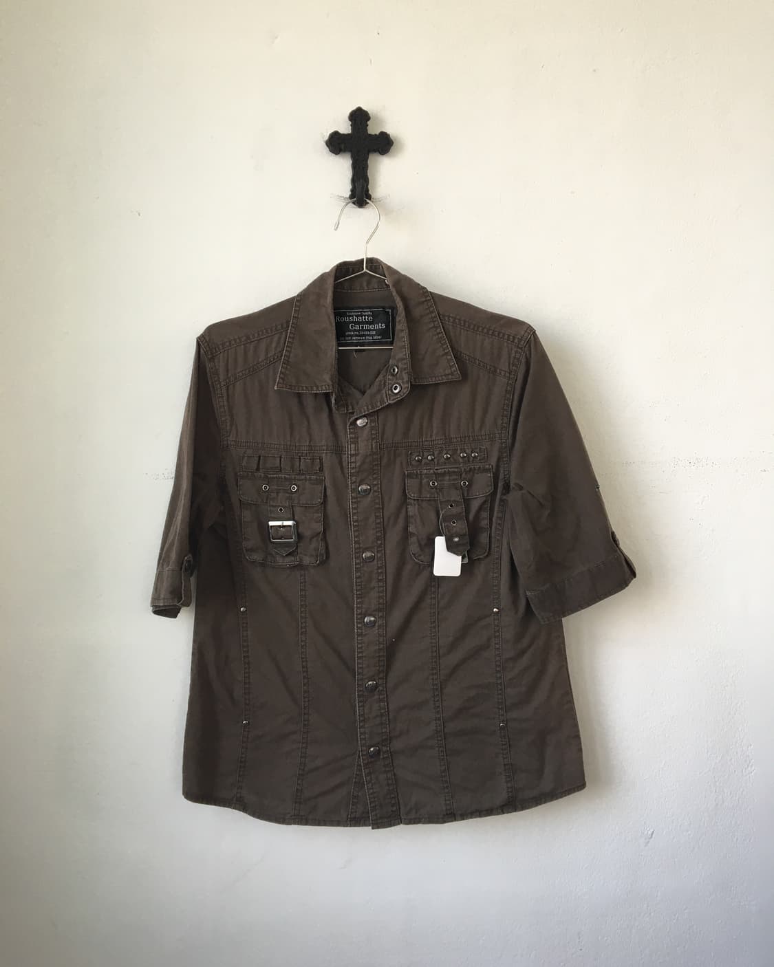 Stud belted pocket point shirt 상품이미지2
