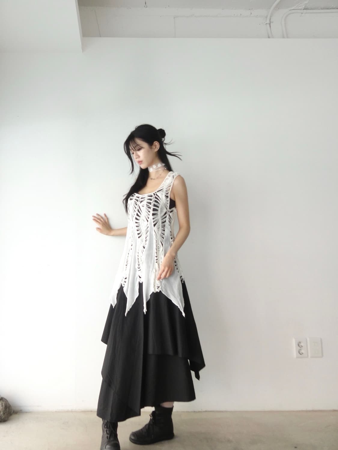 Unbalanced cut out pants & skirt  상품이미지6