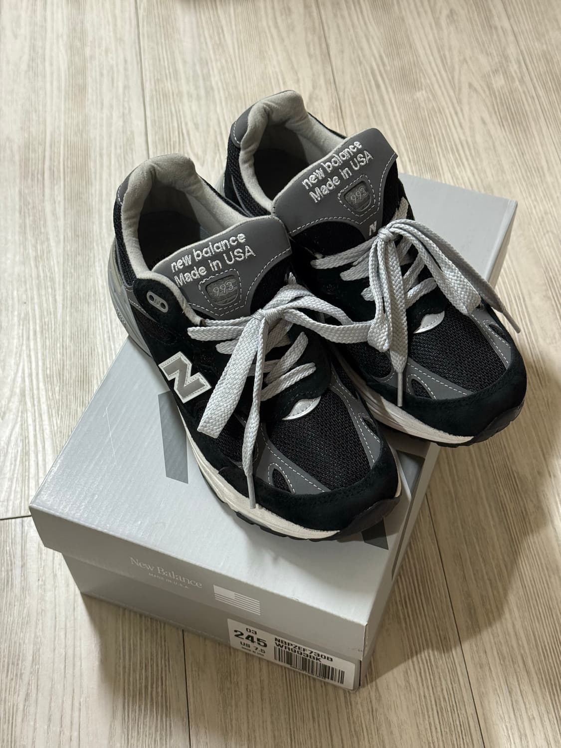 뉴발란스 993 블랙 245 실착1회 상품이미지2