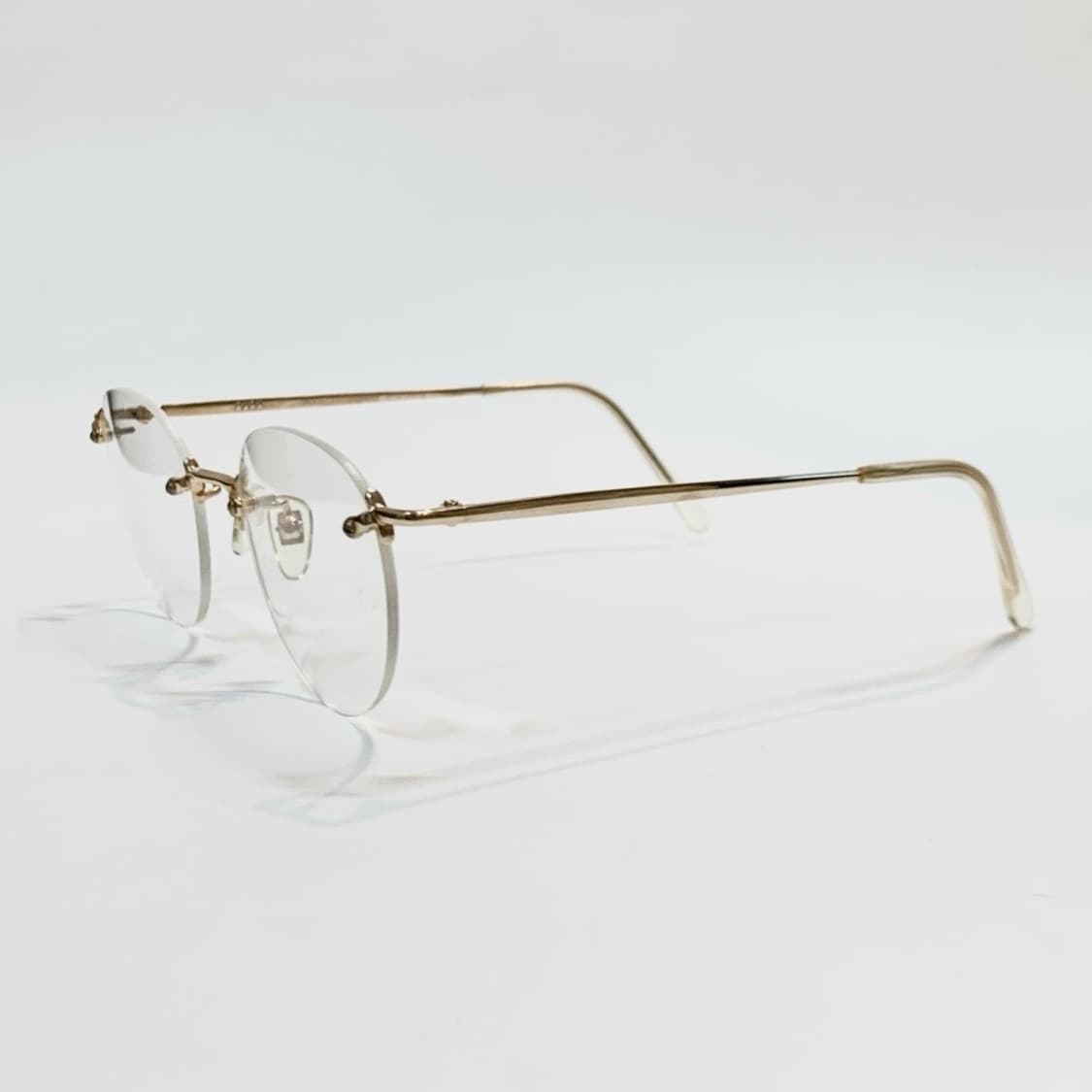 [픽키-680] 골드 라운드 림리스 안경 미니멀 클래식 상품이미지3