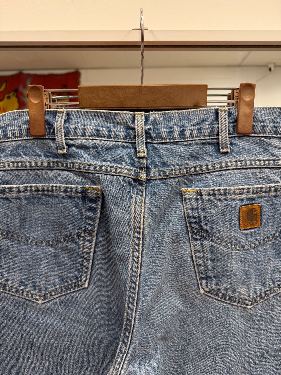 00s Carhartt 칼하트 플란넬 데님 팬츠 (made in USA) 상품이미지6