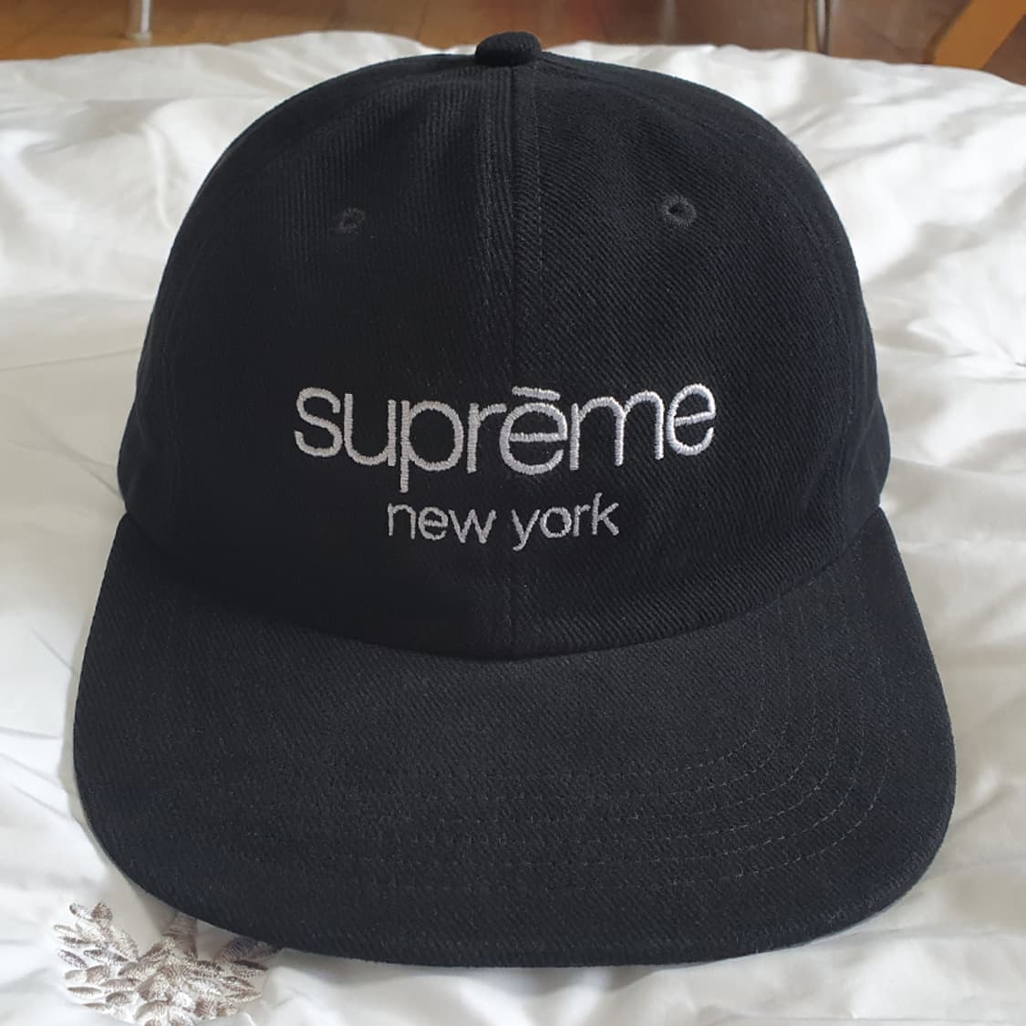 [OS] 슈프림 클래식로고 6패널캡 블랙 상품이미지1