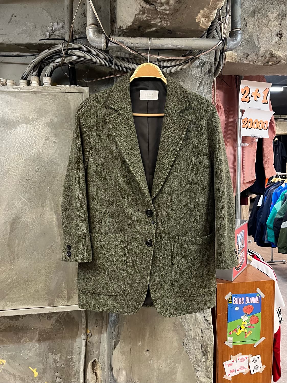 빈티지 울 알파카 자켓 그린 #csz2951 상품이미지1