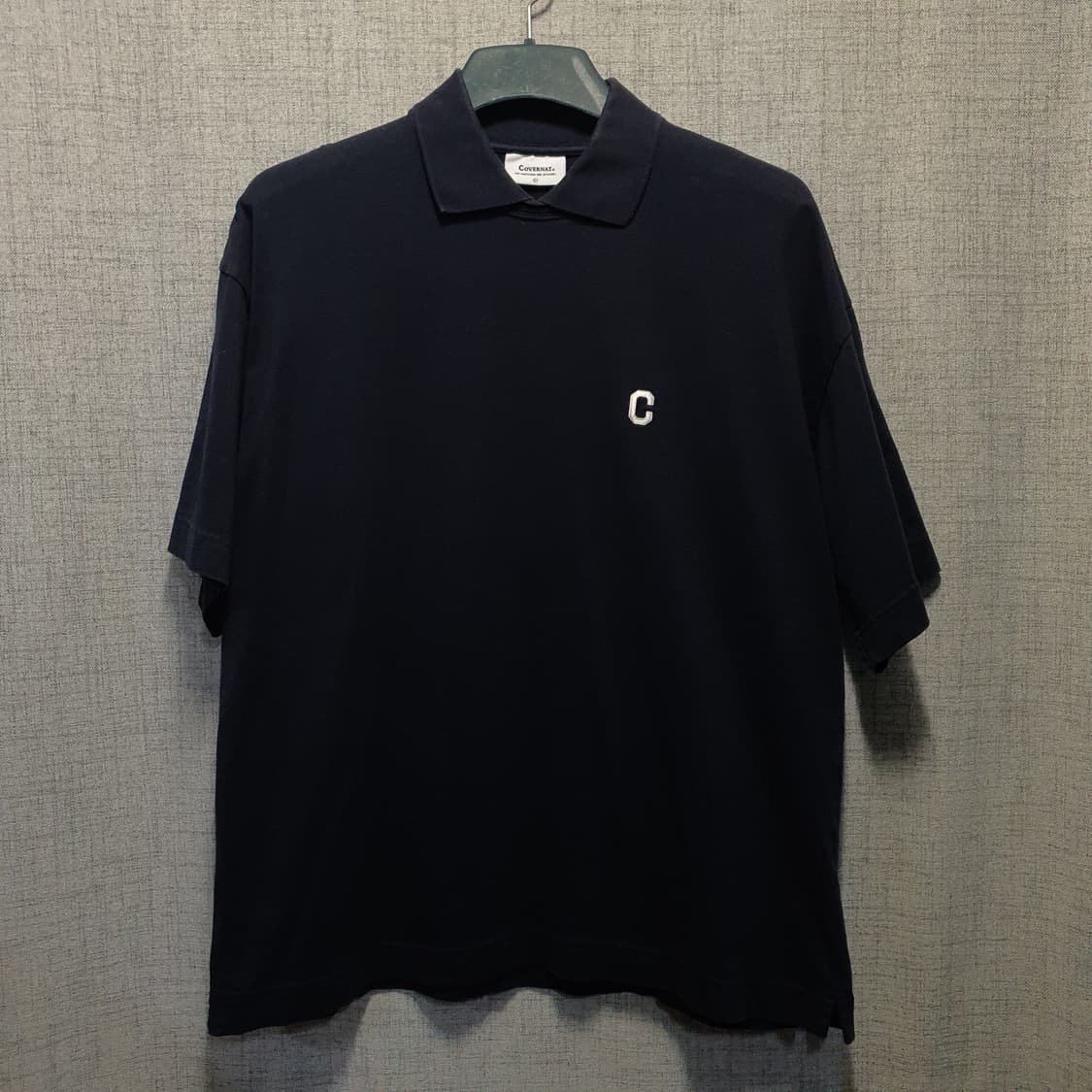 커버낫 C 로고 반팔 폴로티 네이비  상품이미지1