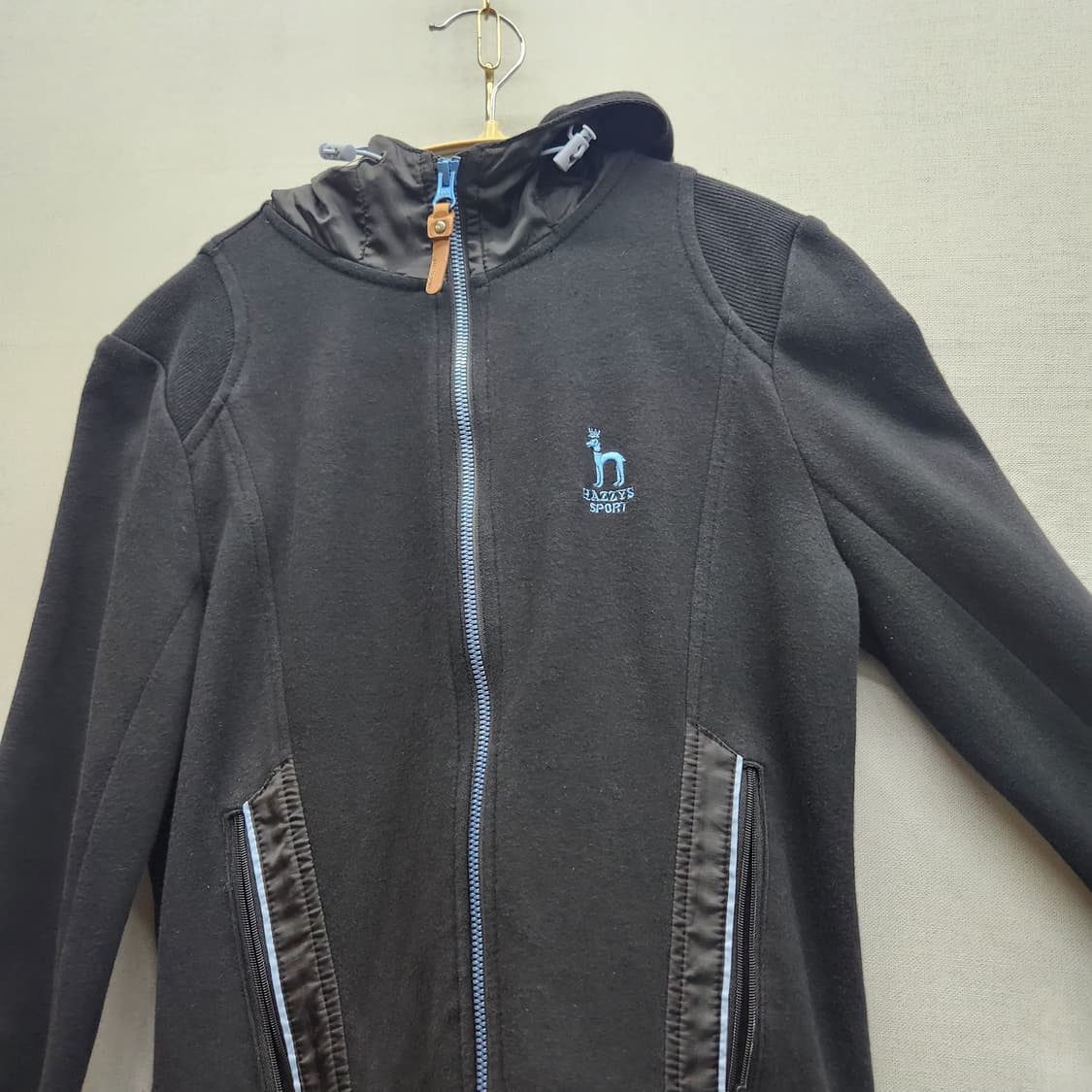 헤지스 스포츠 로고 숏 후드집업 M 상품이미지2