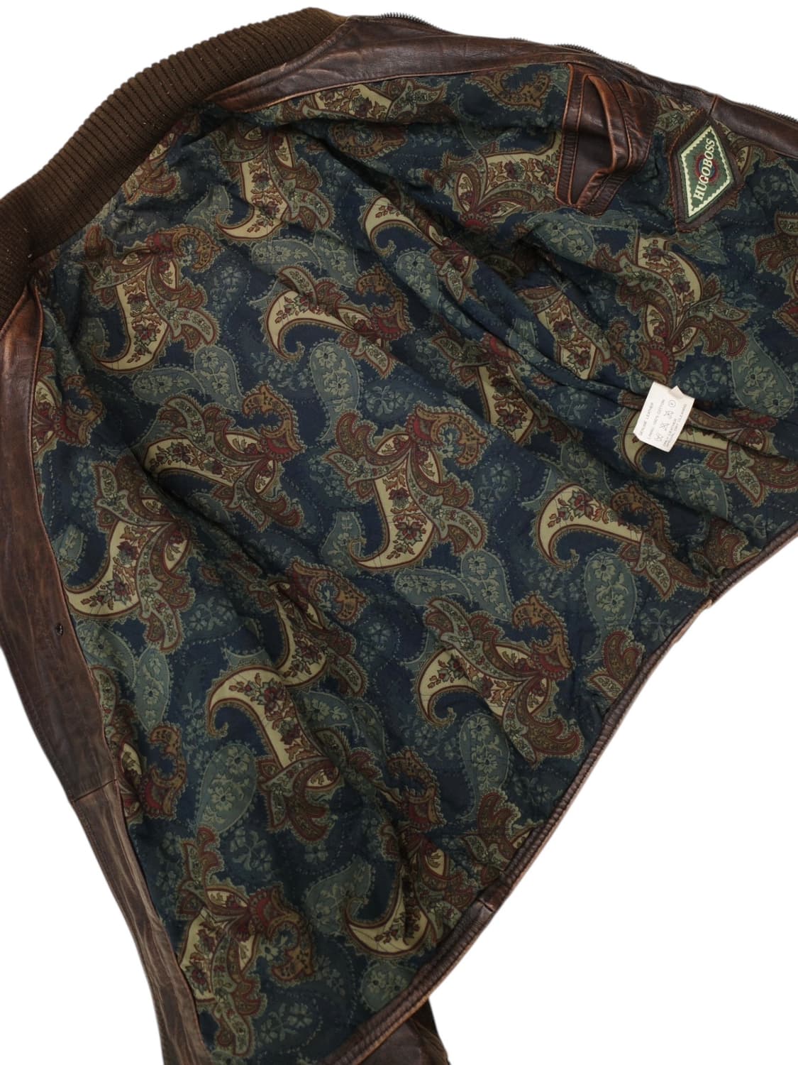 80‘s 휴고 보스 레더 봄버 자켓 상품이미지6