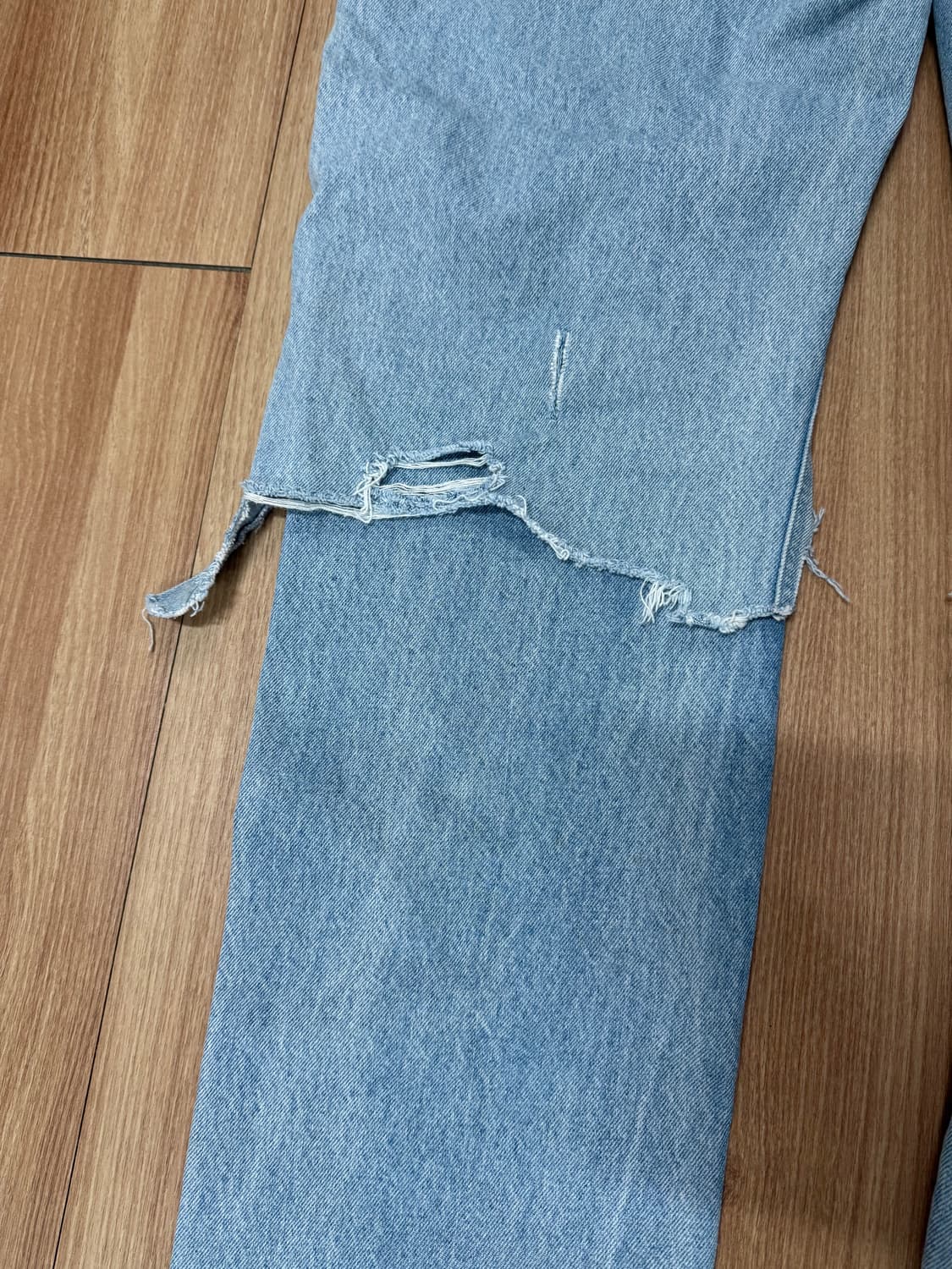 [35] 20ss 라프시몬스 디스트로이드 레이어드 진 연청 상품이미지6