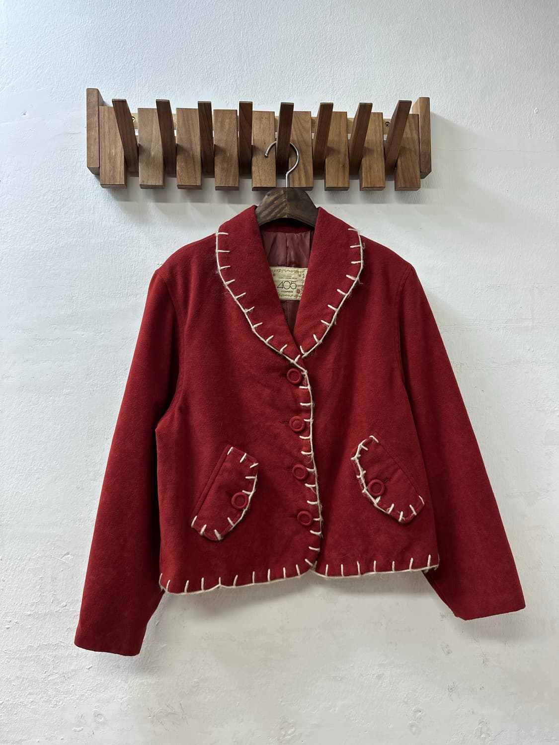 일본빈티지 스티치 라인 디테일 포인트 자켓 숏 코트 상품이미지3