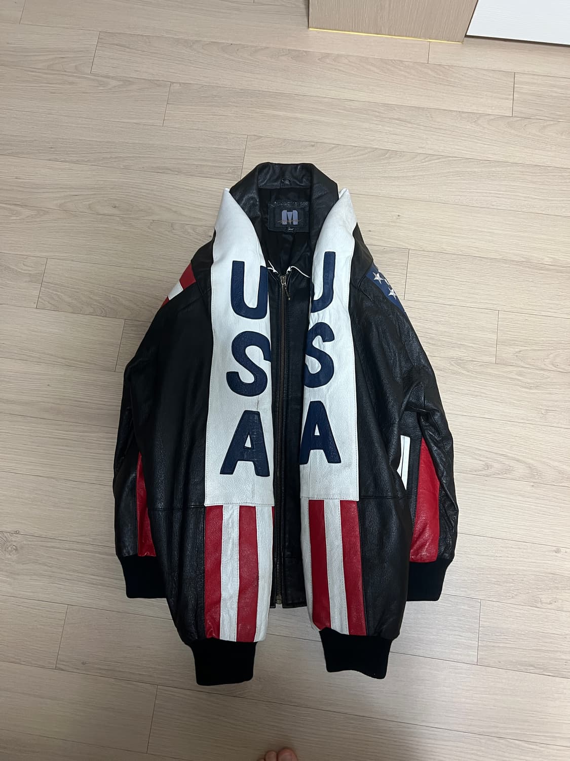 [L] 리얼레더 바시티자켓 상품이미지3