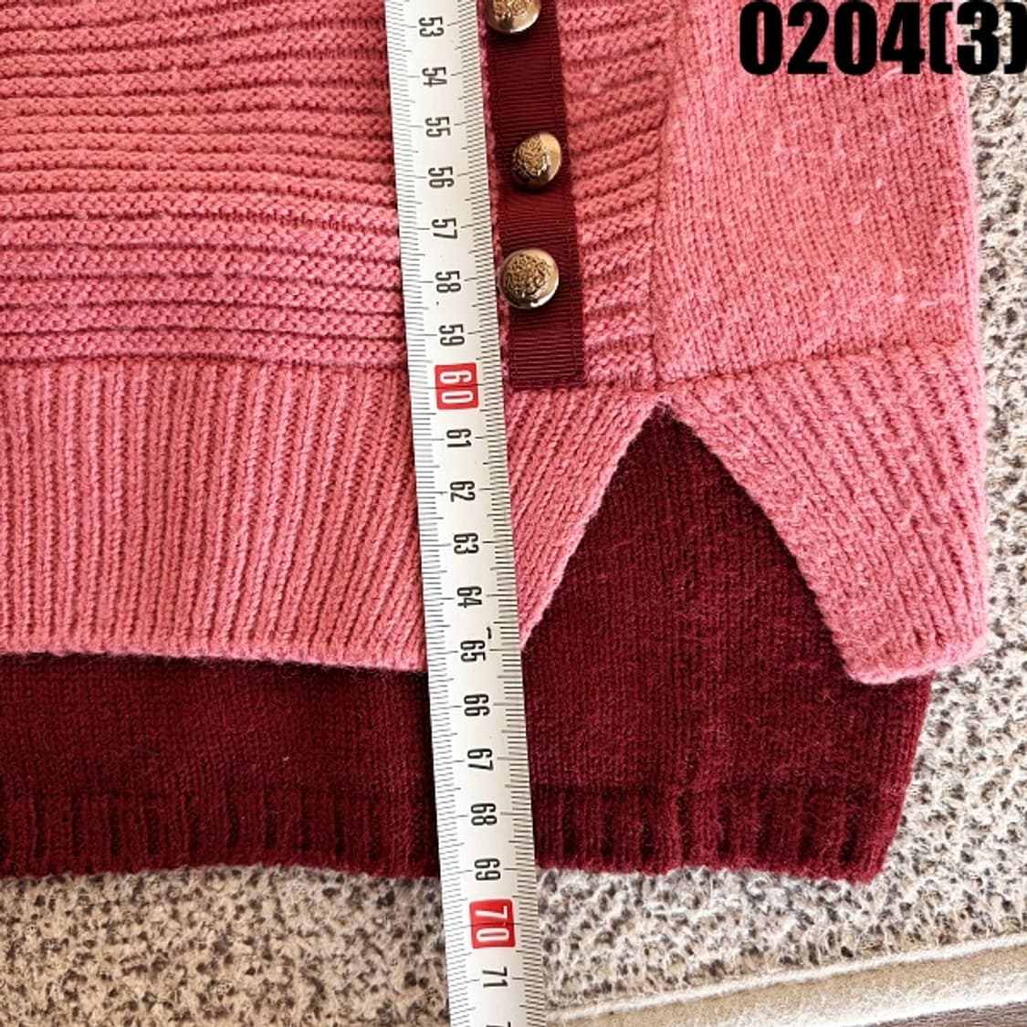 [90] 크로커다일 여성 배색 퀼팅 니트 스웨터 0204(3) 상품이미지6