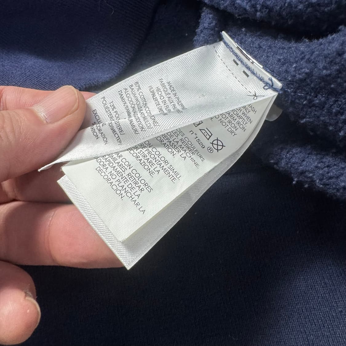 폴로 스펠아웃 네이비 후드티 상품이미지3