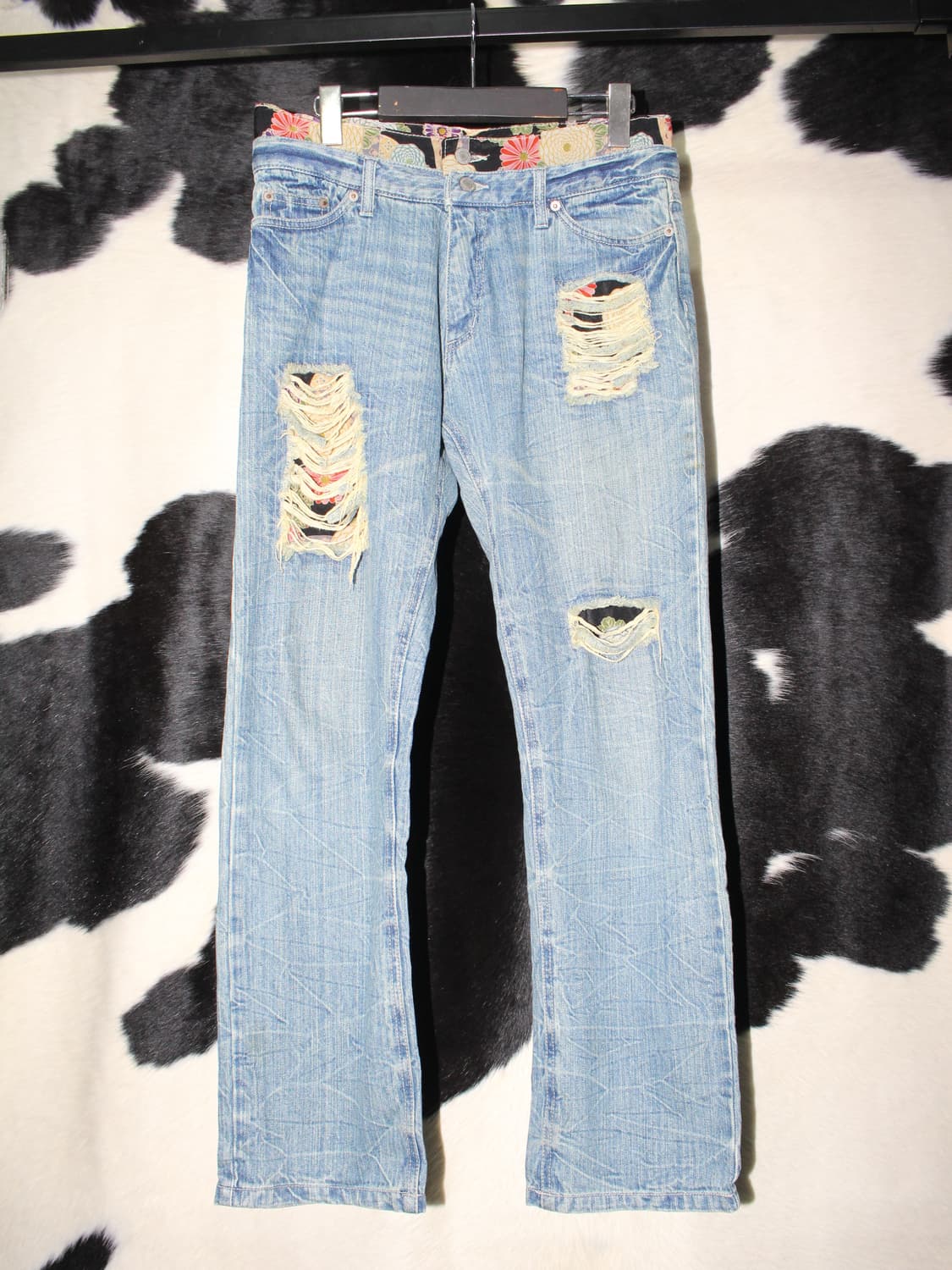 Oriental Pattern Grunge Point Denim 상품이미지2