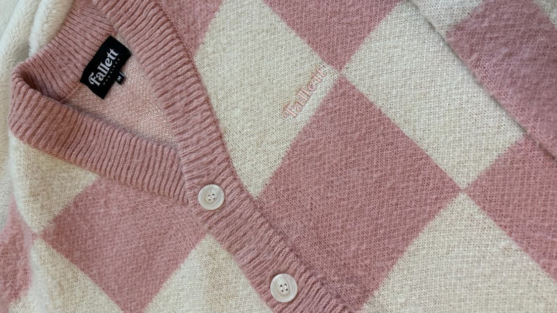 팔렛 체커보드 니트 가디건 상품이미지6