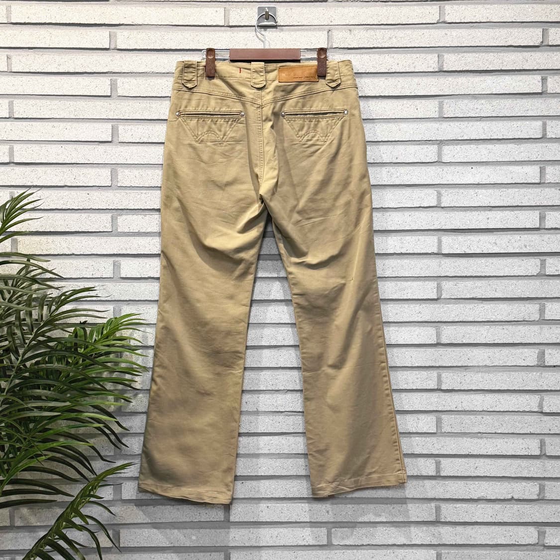 EDWIN 에드윈 503K 웨스턴 데님팬츠 백포켓 벨트루프 디테일 베이지 상품이미지2