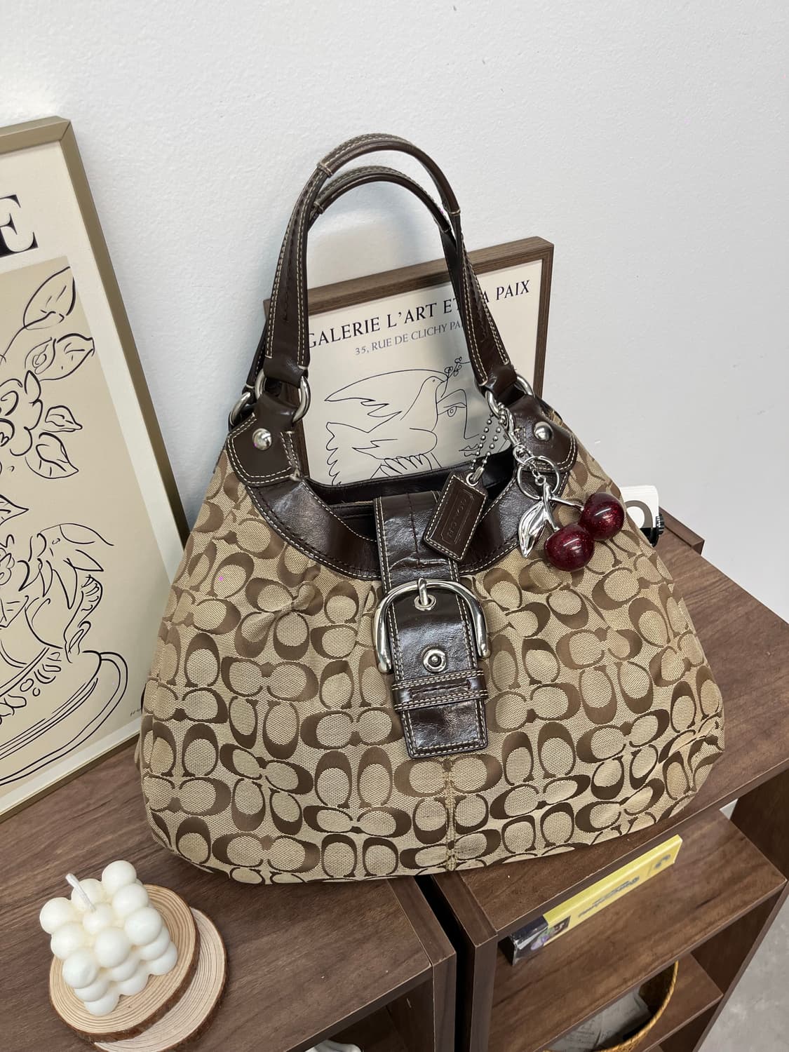 Coach Baege & Brown Shoulder Bag 상품이미지1