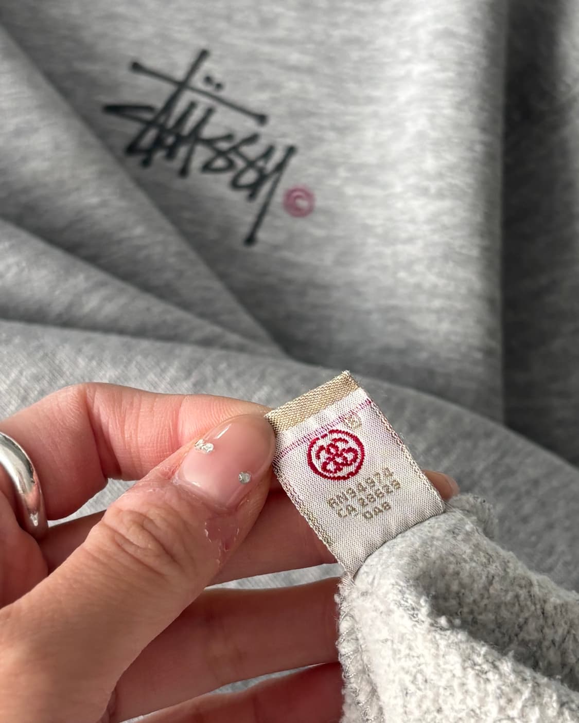 Stussy 스투시 빅스탁로고 그레이 맨투맨 상품이미지8
