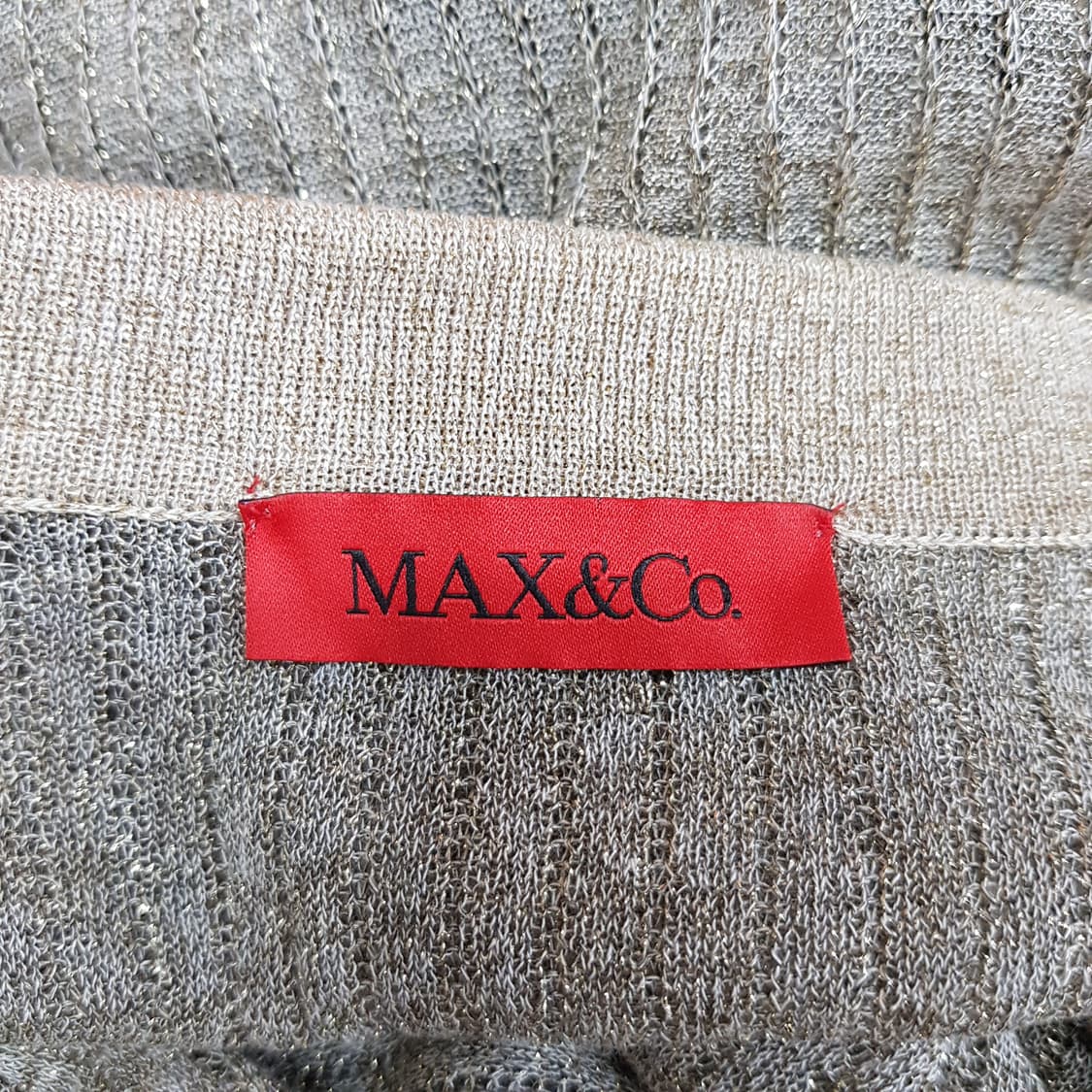 막스앤코 MAX&Co 골드 펄 니트 카라 롱원피스 세트 S사이즈 상품이미지7