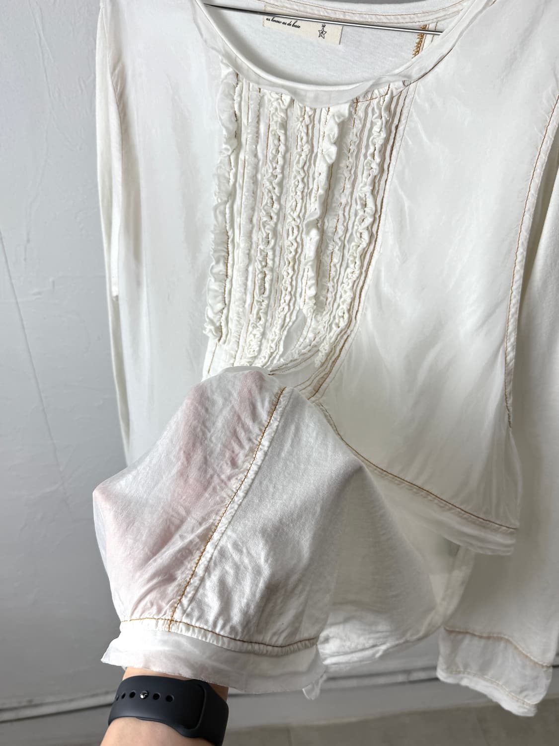 As know as de base 믹스드 프릴 롱 슬리브 상품이미지5