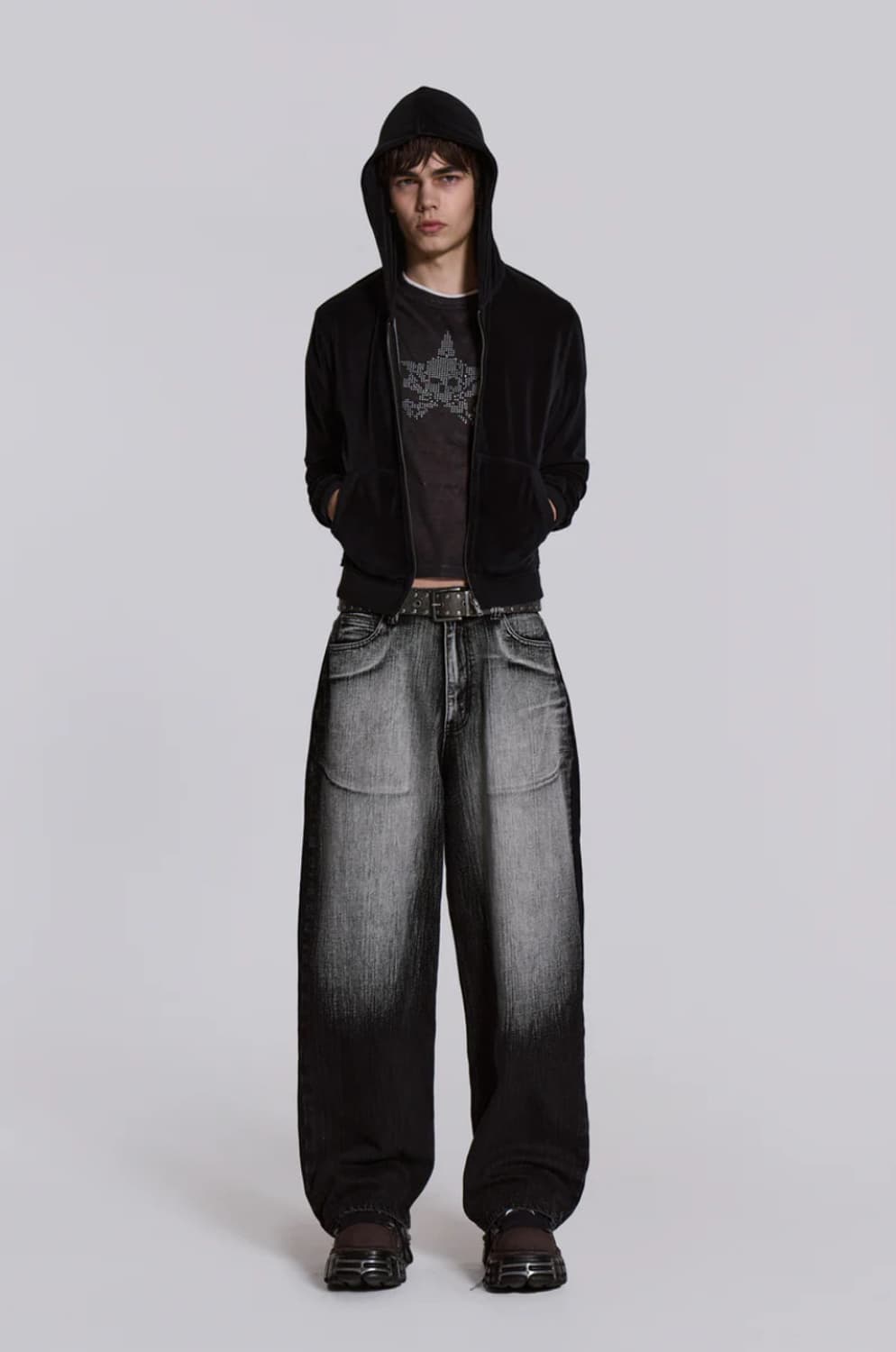 제이디드런던 Black White Wash XL Colossus Jean 상품이미지2