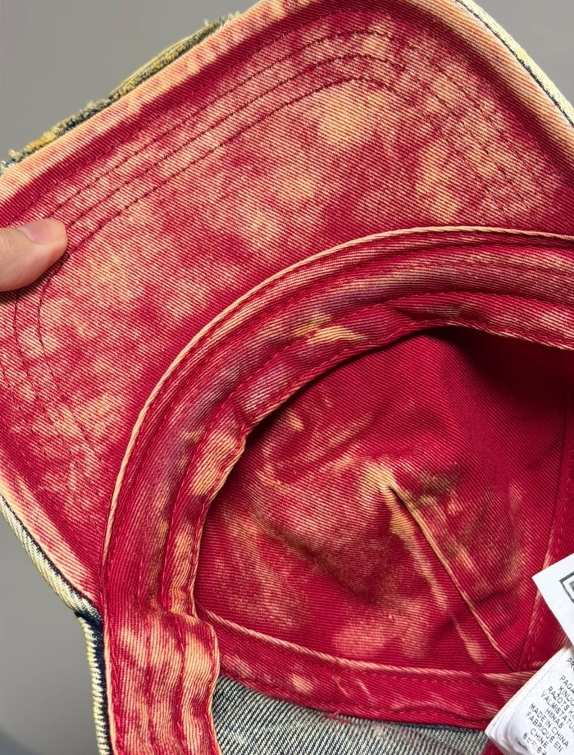 디젤 세이몬 데님 베이스볼 캡 블루 화이트 (사이즈1) 상품이미지2