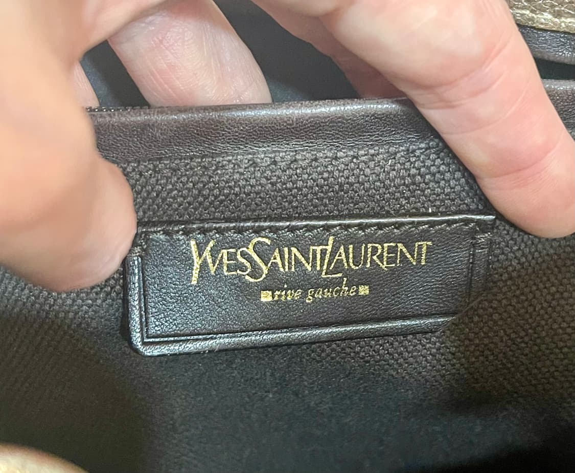 YSL 입생로랑 빈티지 Y-인터락 캔버스 숄더백/미디움 상품이미지4