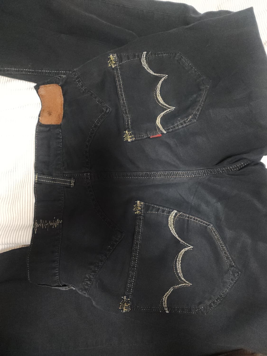 edwin black stitch detail cotton pants 상품이미지4