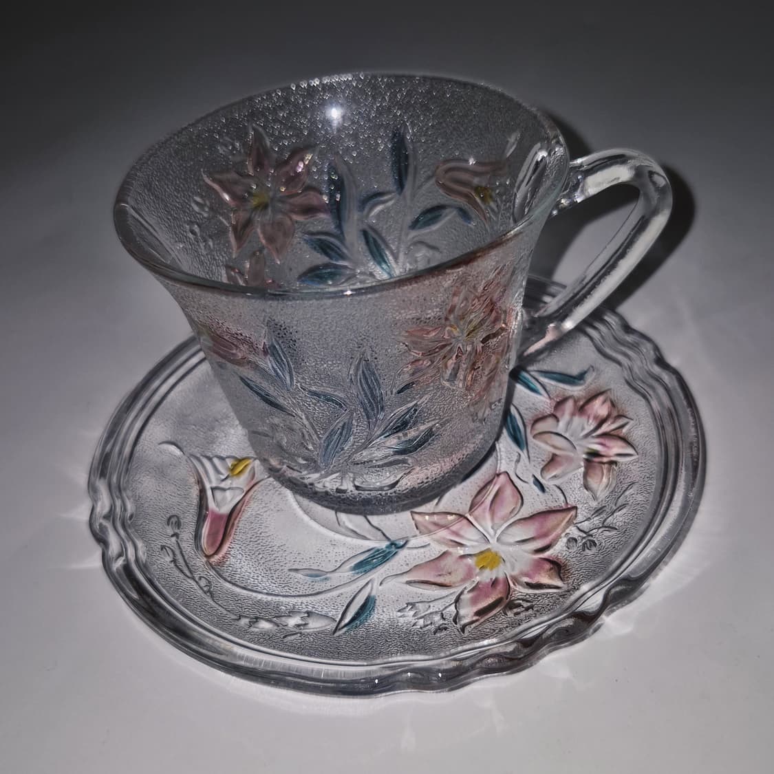 80s 카메이 마블 컬러 난초 컵&소서 1세트 상품이미지8