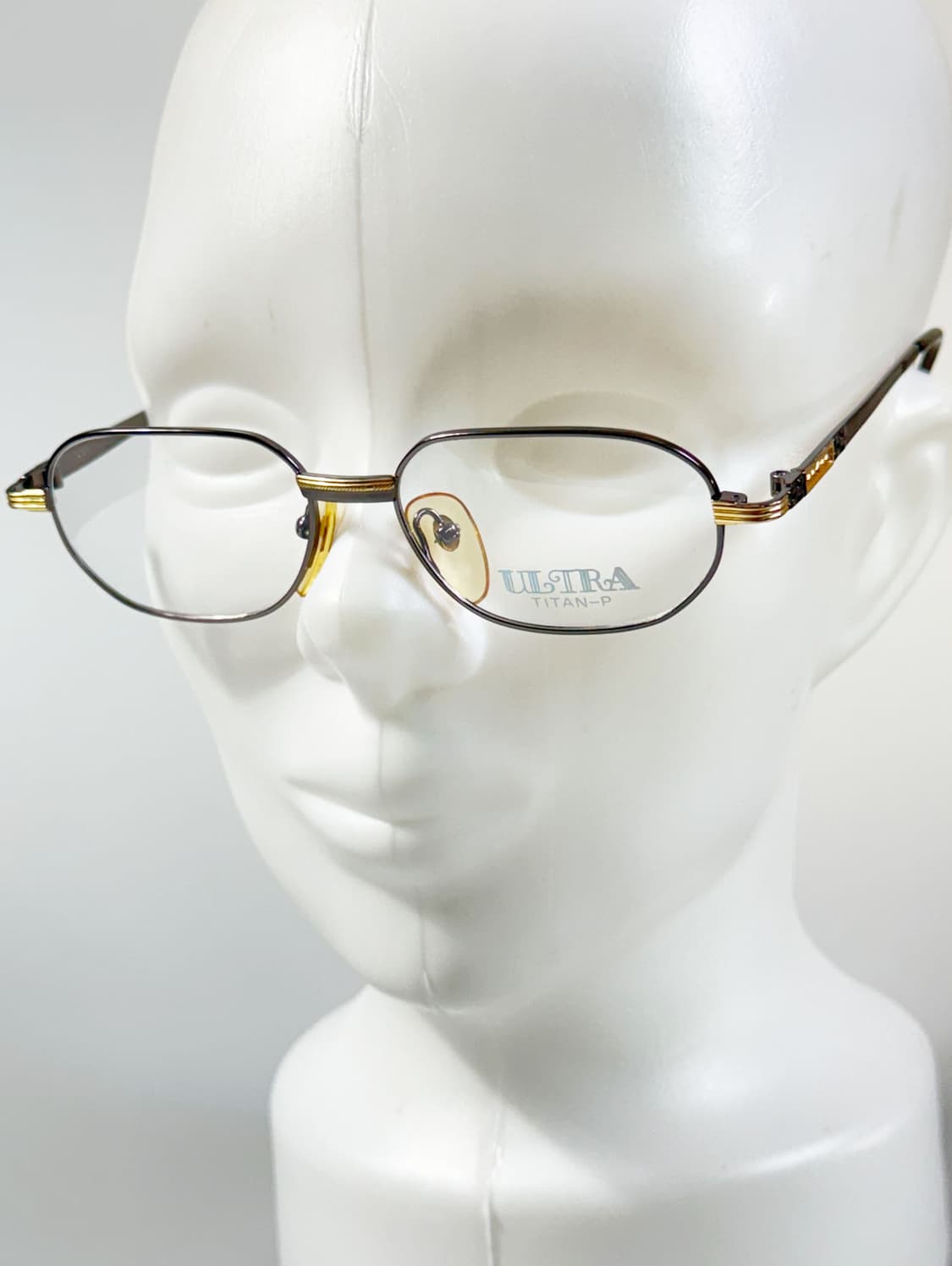 90s ULTRA 건메탈 골드 티타늄 슬림스퀘어 빈티지 안경 상품이미지9