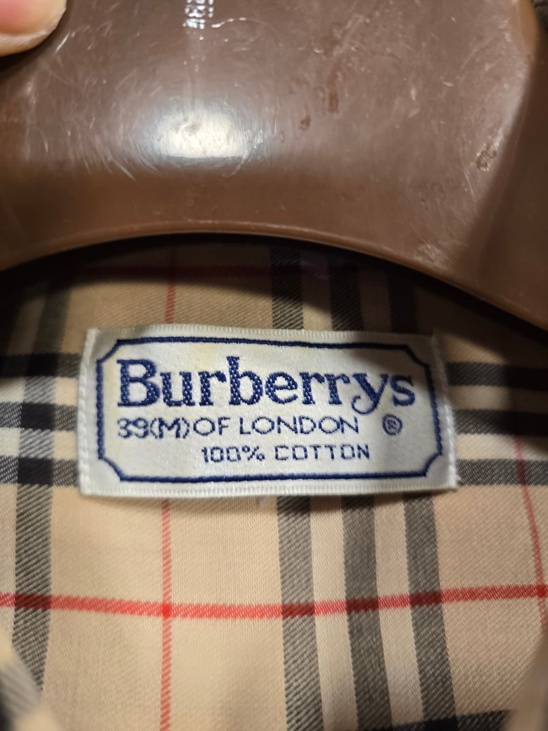 버버리 체크 남방 100% 코튼 95 상품이미지8
