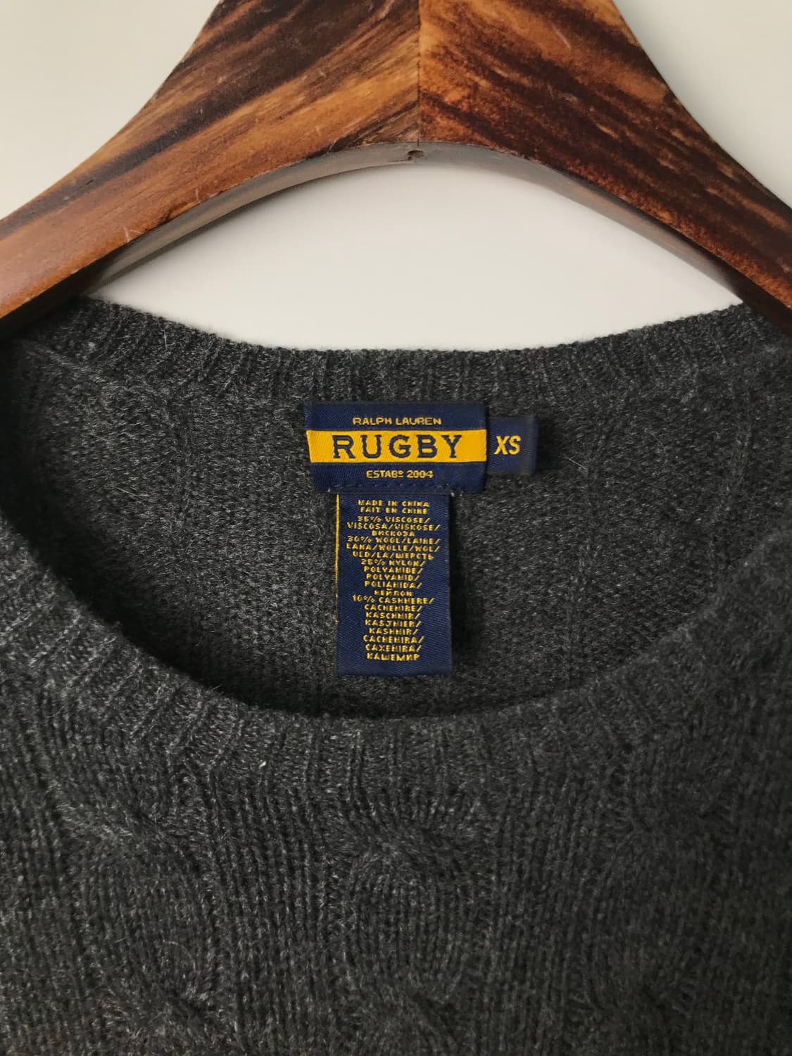 폴로 랄프로렌 럭비 차콜 꽈배기 니트 상품이미지6