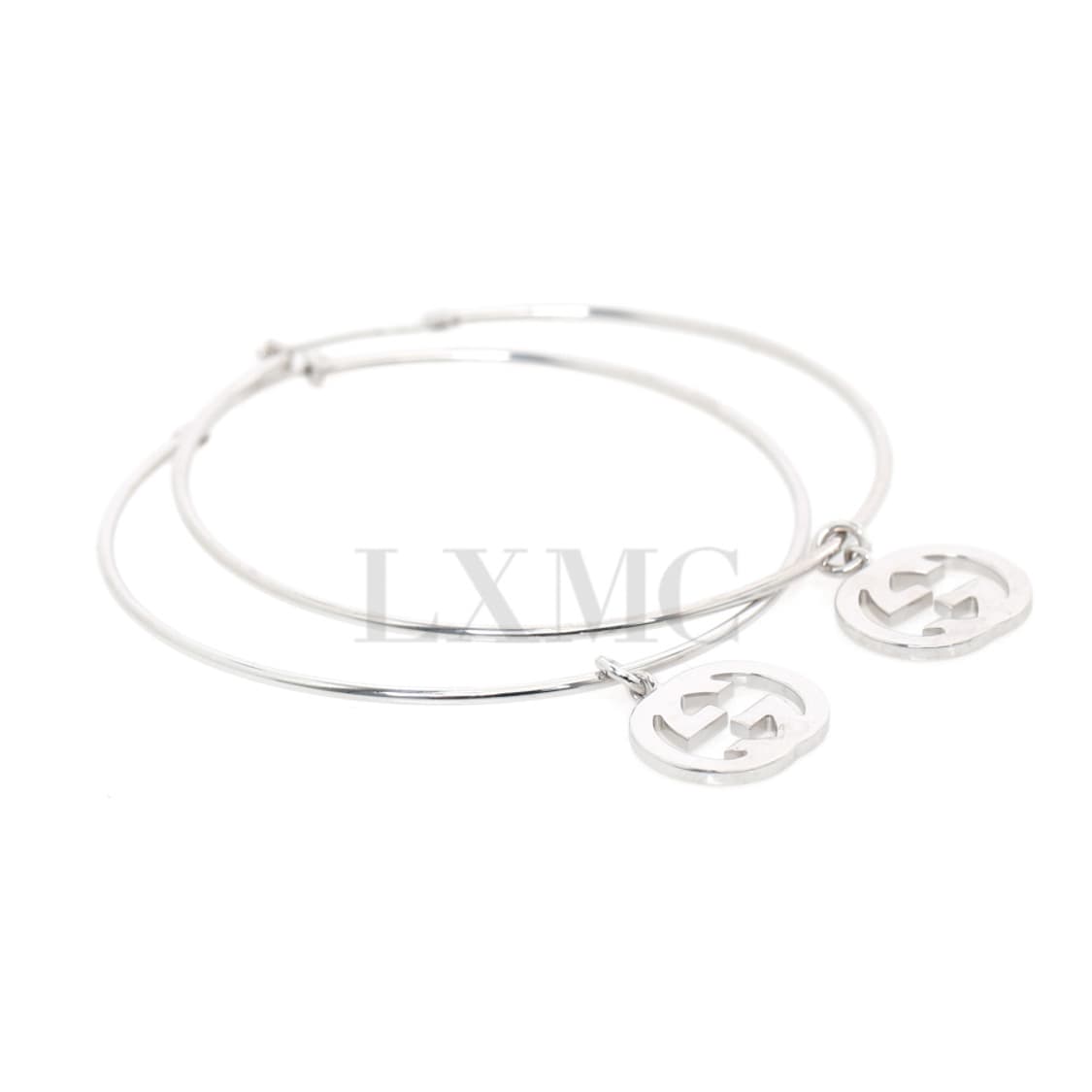 구찌 링 귀걸이 18K 화이트골드 GG 로고 후프 이어링 상품이미지8