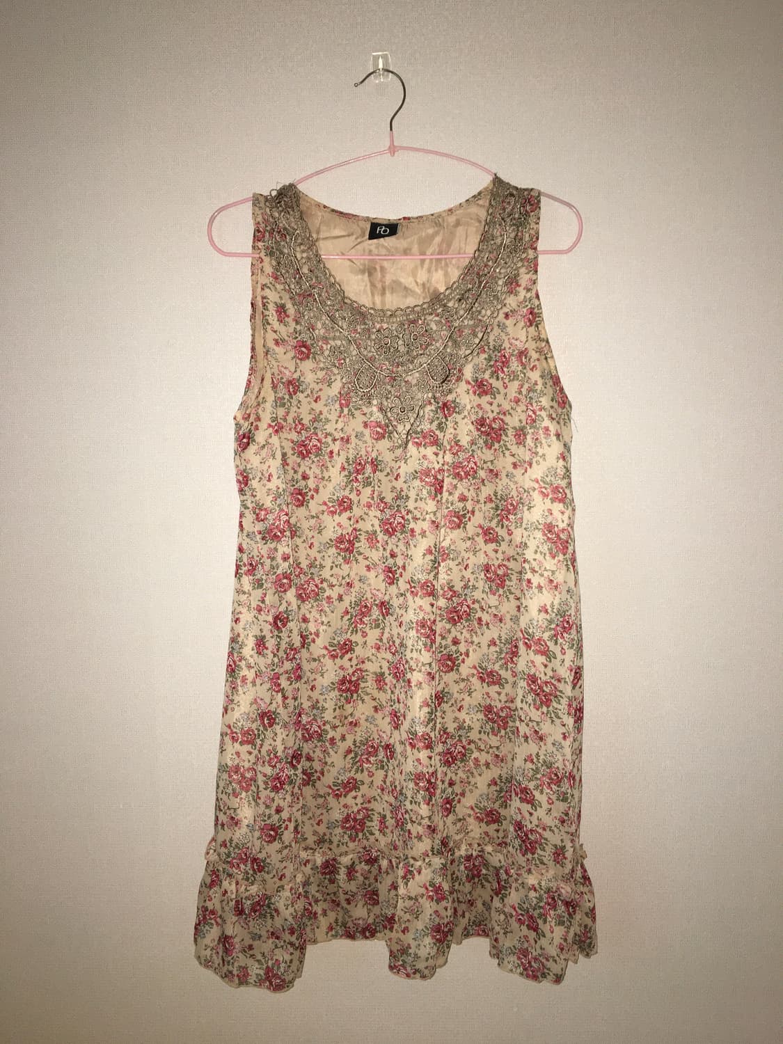 빈티지 모리 플라워 크로쉐 민소매 원피스 상품이미지1