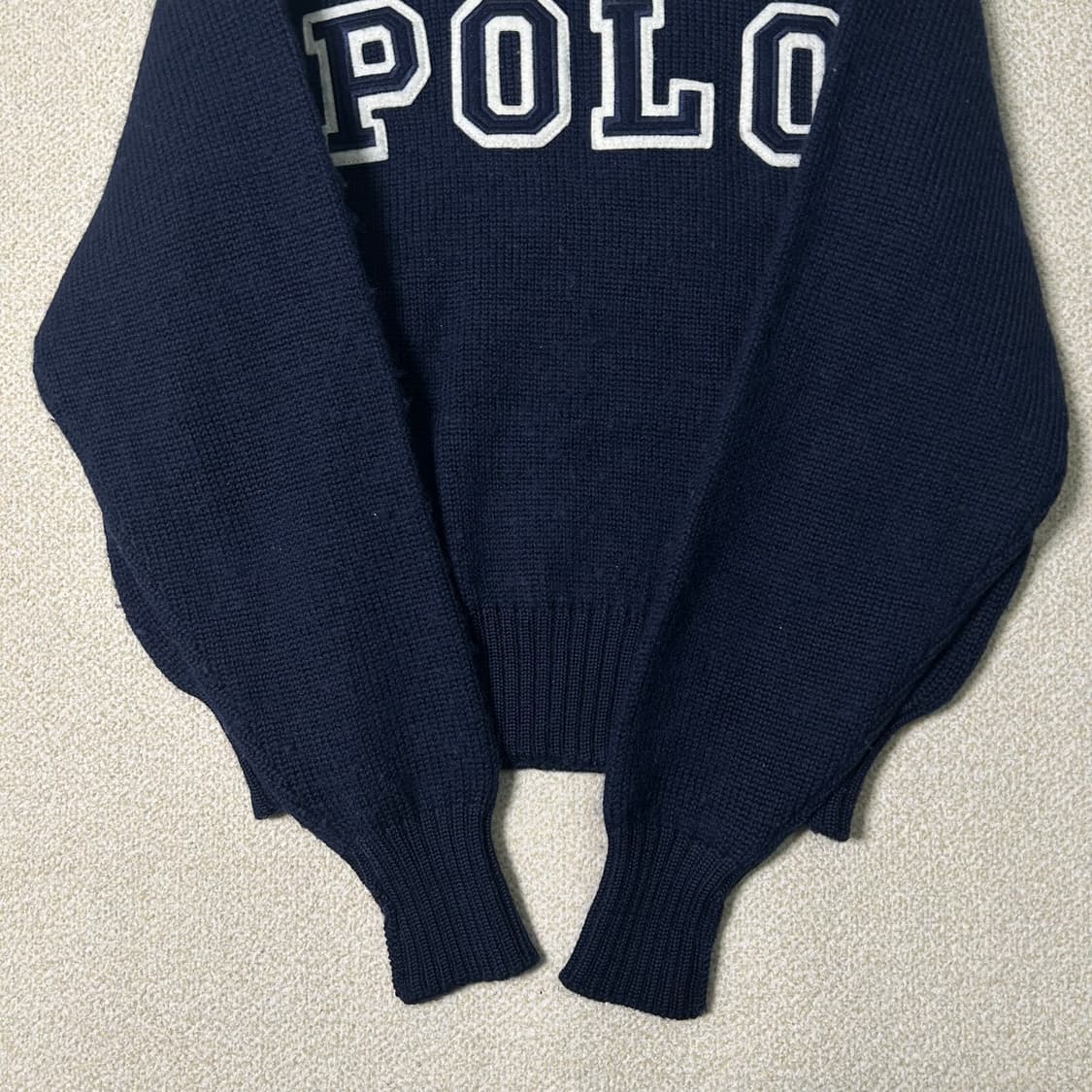 (M) 90s OG 폴로 랄프로렌 로고 크루넥 니트  상품이미지4