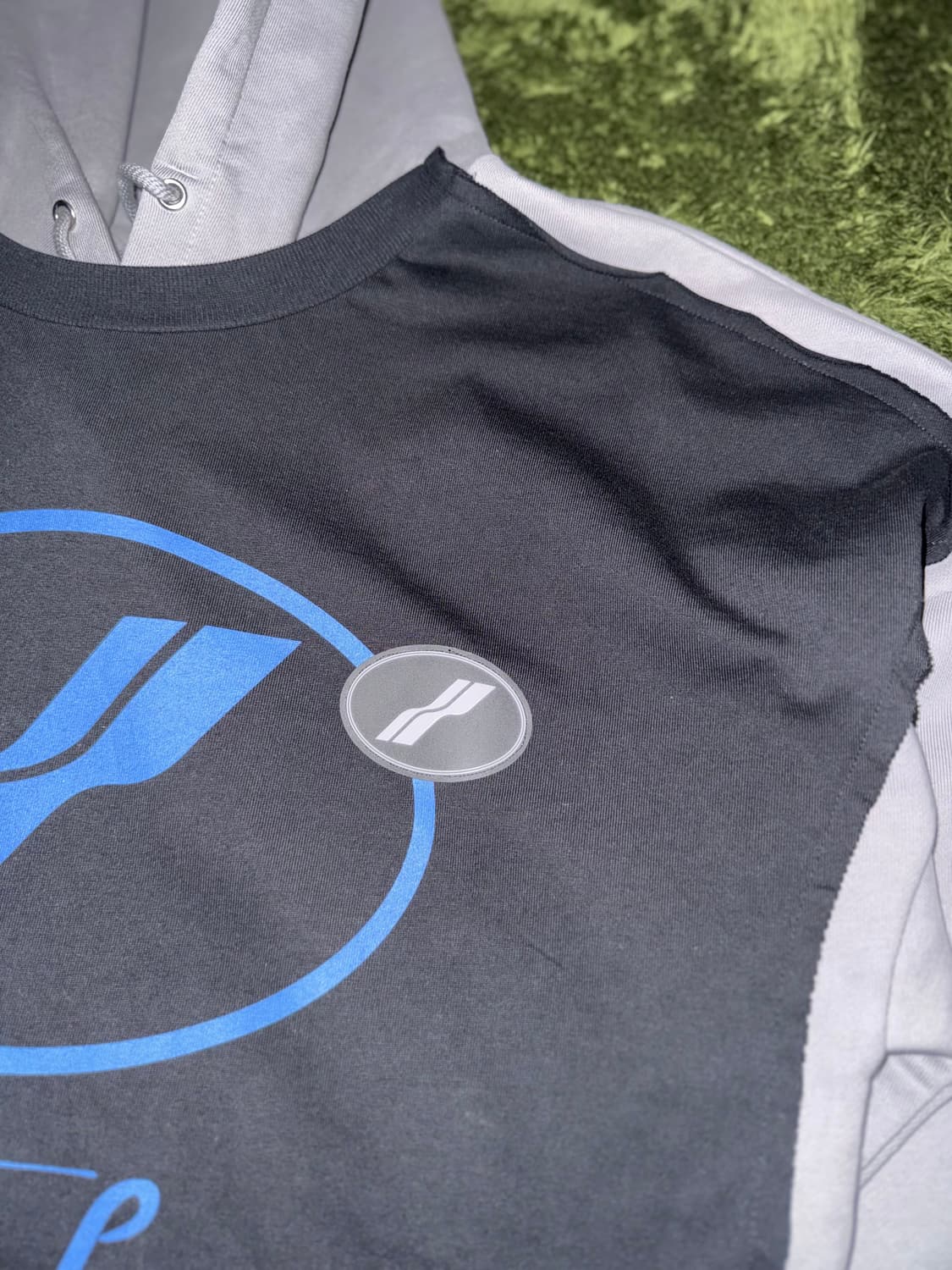 We11done 웰던 오버사이즈드 오버레이 패널 로고 후디 상품이미지3